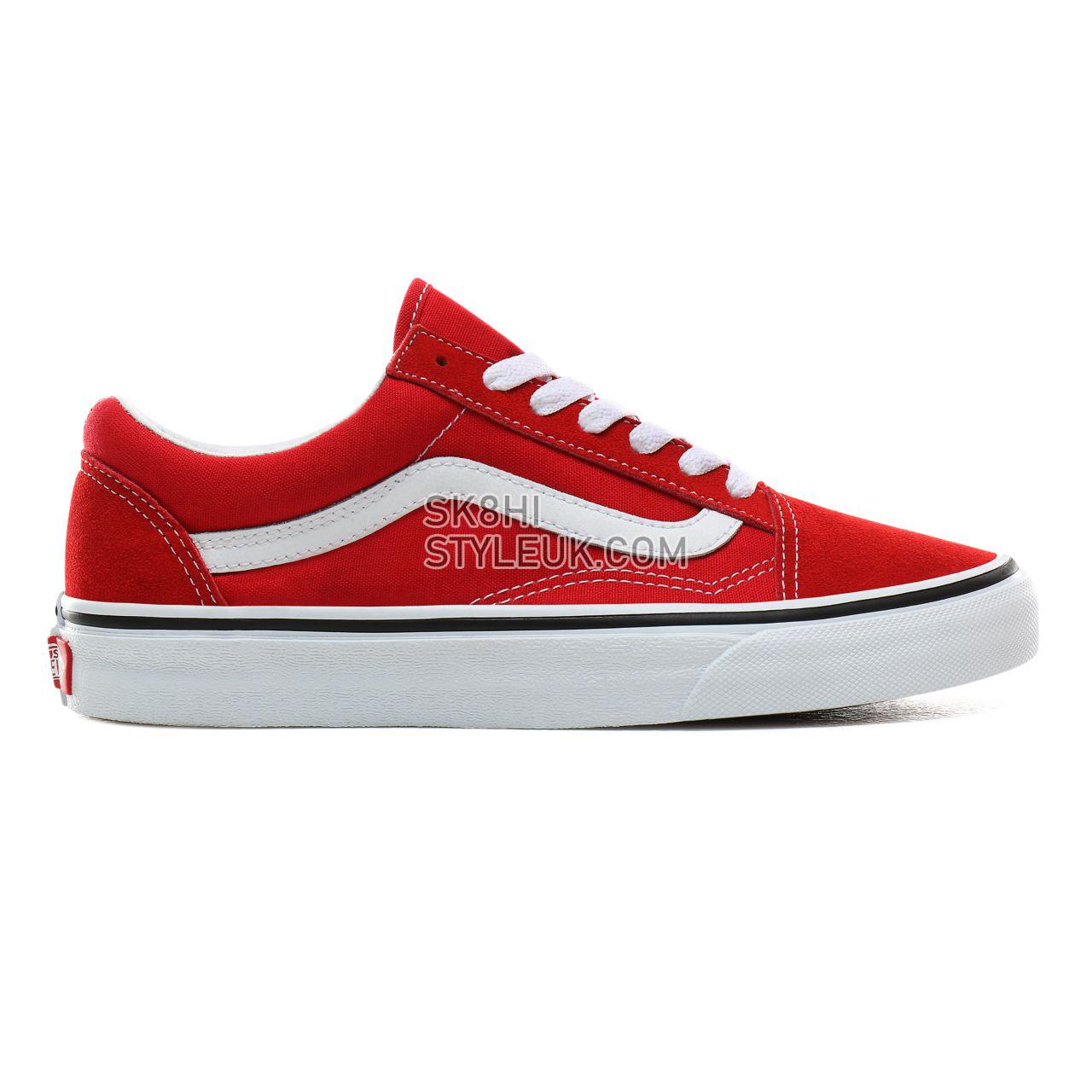 Vans Old Skool Classic Womens - Racing Red/True White VN0A4BV5JV6 Shoes