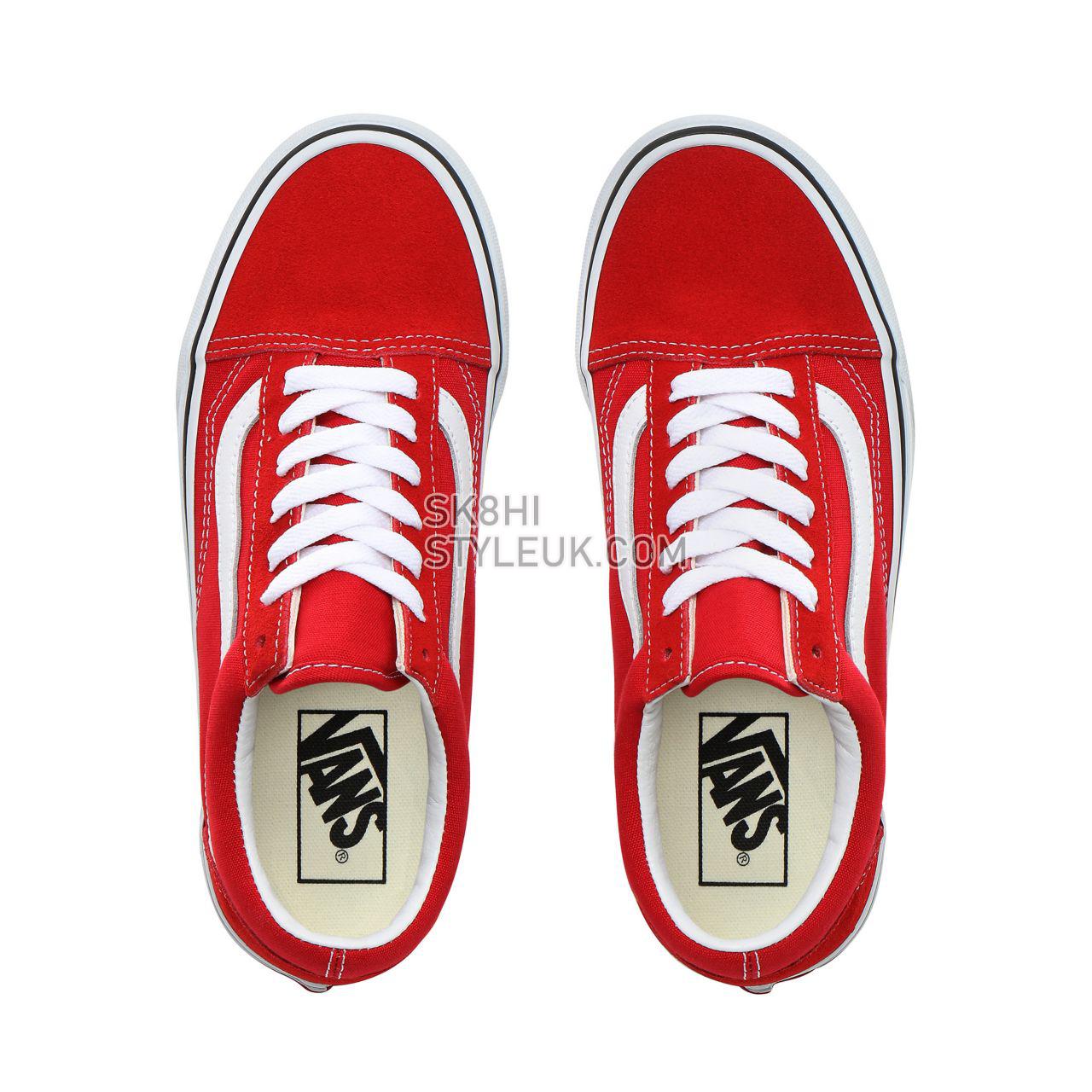 Vans Old Skool Classic Womens - Racing Red/True White VN0A4BV5JV6 Shoes