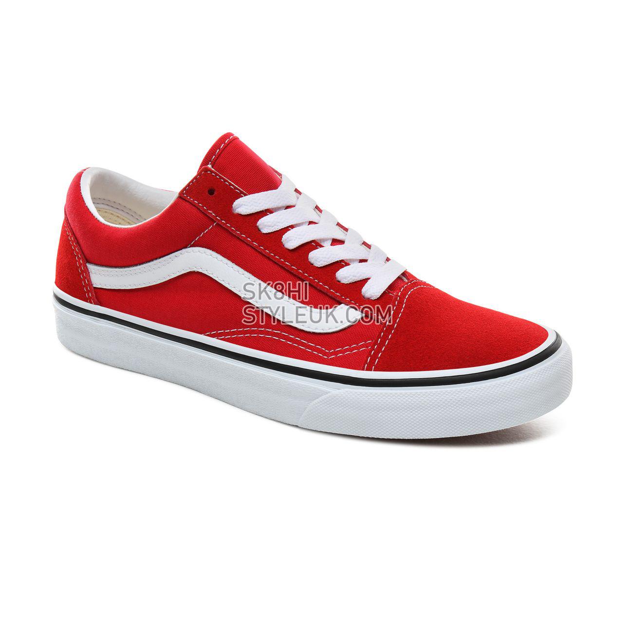 Vans Old Skool Classic Womens - Racing Red/True White VN0A4BV5JV6 Shoes