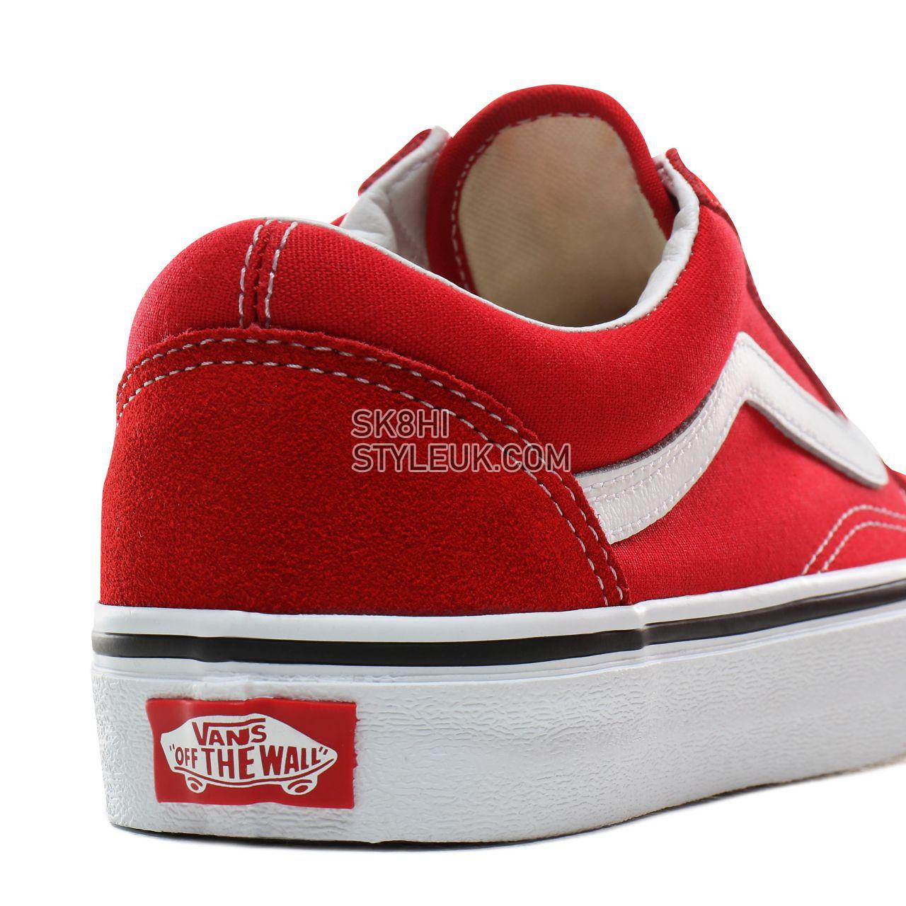 Vans Old Skool Classic Womens - Racing Red/True White VN0A4BV5JV6 Shoes