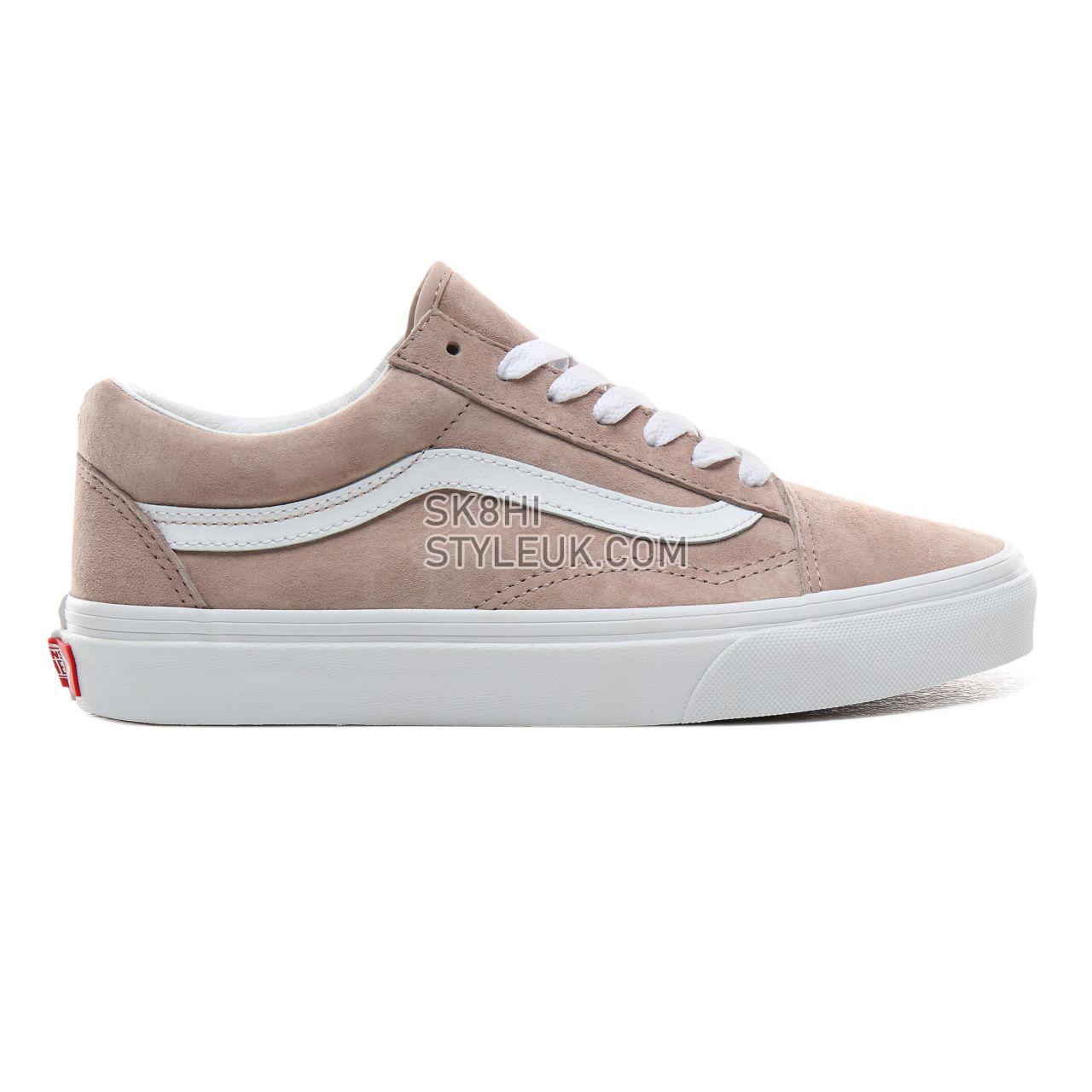 Vans Pig Suede Old Skool Classic Womens - (Pig Suede) Shadow Gray/True White VN0A4BV5V79 Shoes