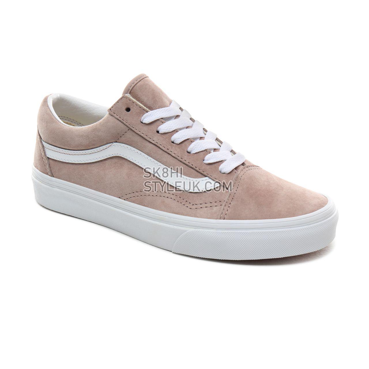 Vans Pig Suede Old Skool Classic Womens - (Pig Suede) Shadow Gray/True White VN0A4BV5V79 Shoes