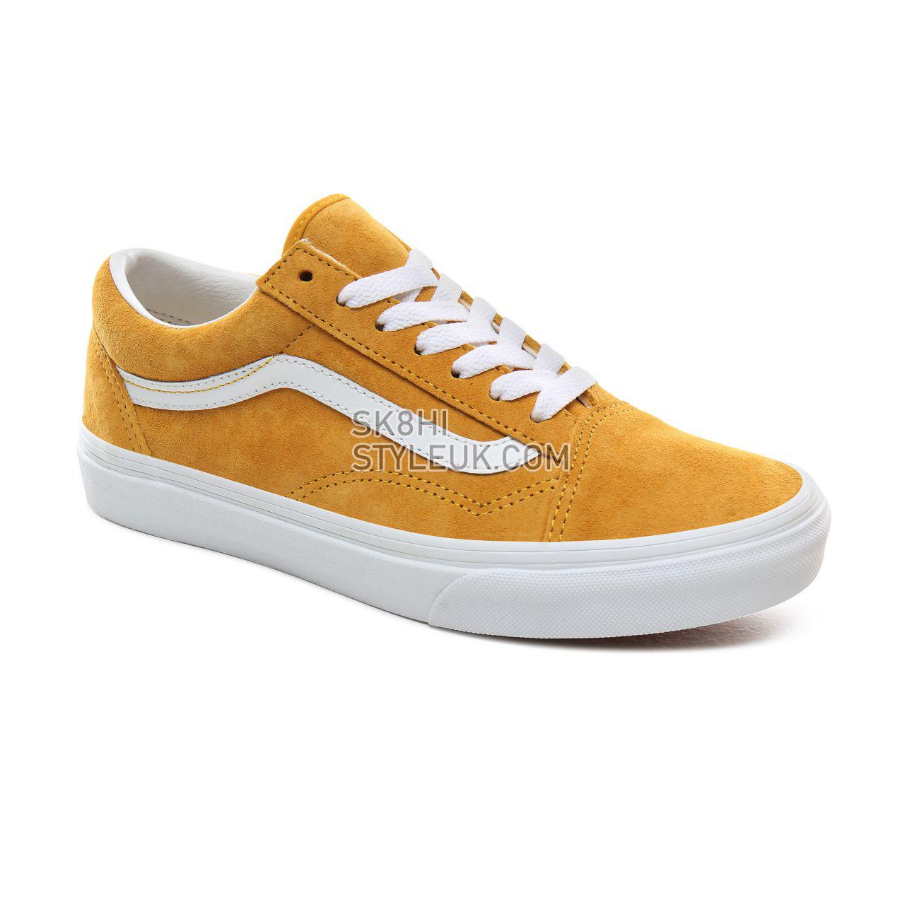 Vans Pig Suede Old Skool Classic Womens - (Pig Suede) Mango Mojito/True White VN0A4BV5V77 Shoes