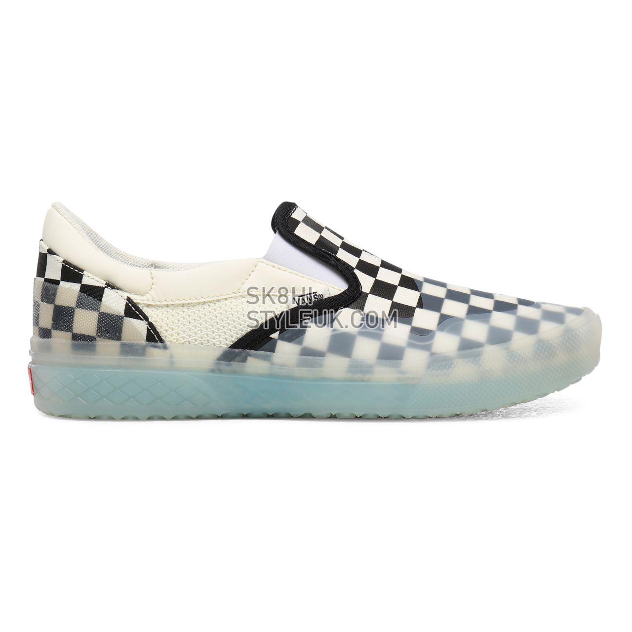 Vans Checkerboard Mod Slip-On Black Classic Mens Womens - (Checkerboard) Marshmallow VN0A4TZZKAG Shoes