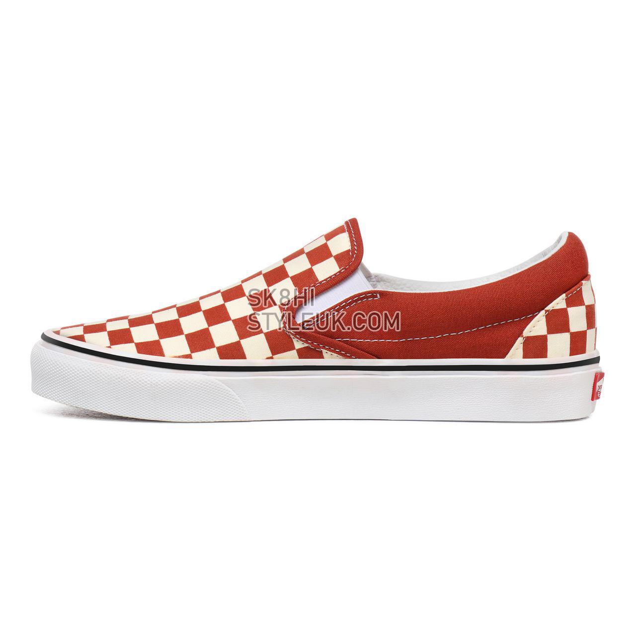 Vans Checkerboard Classic Slip-On Red Classic Mens Womens - (Checkerboard) Picante/True White VN0A4U38WS2 Shoes