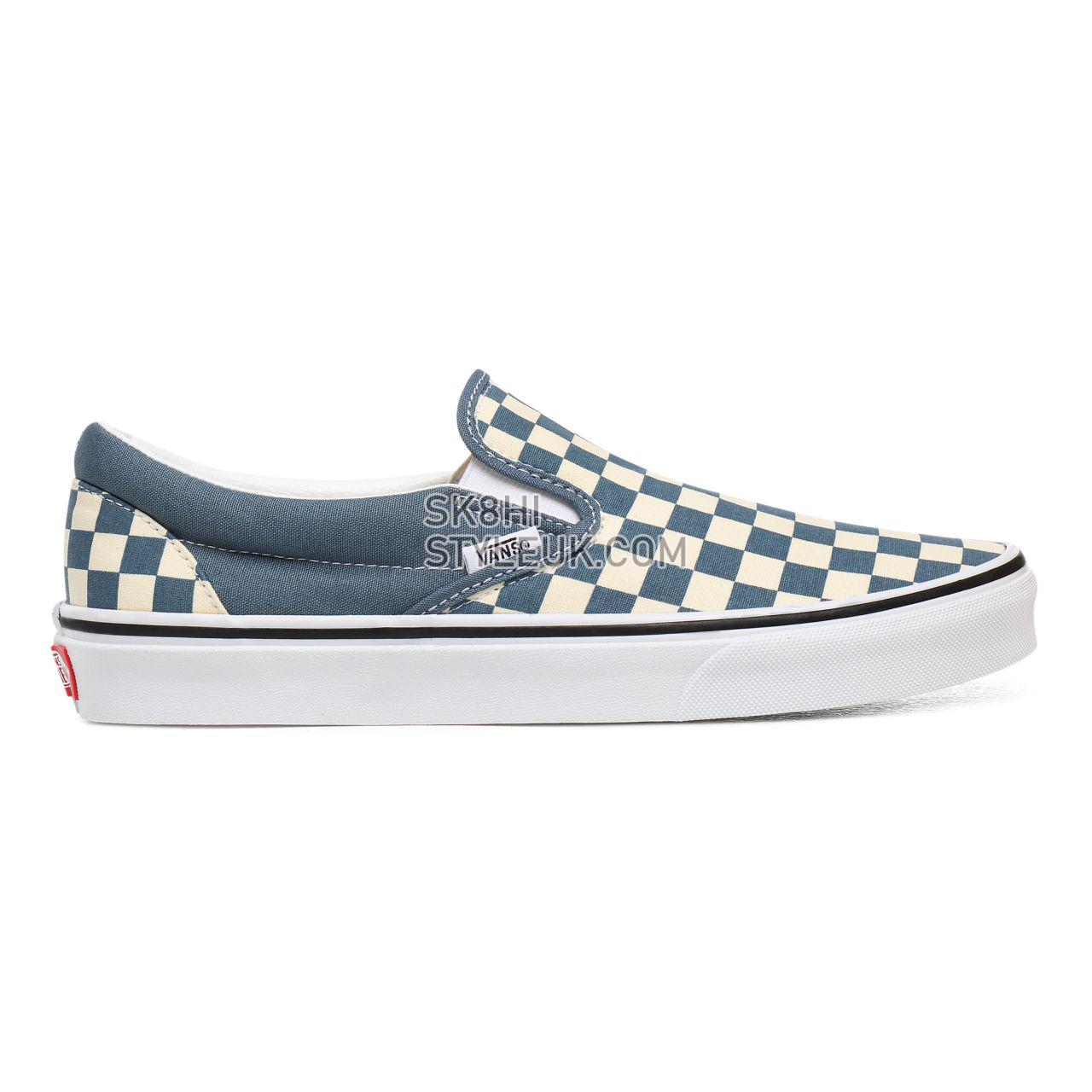 Vans Checkerboard Classic Slip-On Blue Classic Mens Womens - (Checkerboard) Blue Mirage/True White VN0A4U38WRU Shoes