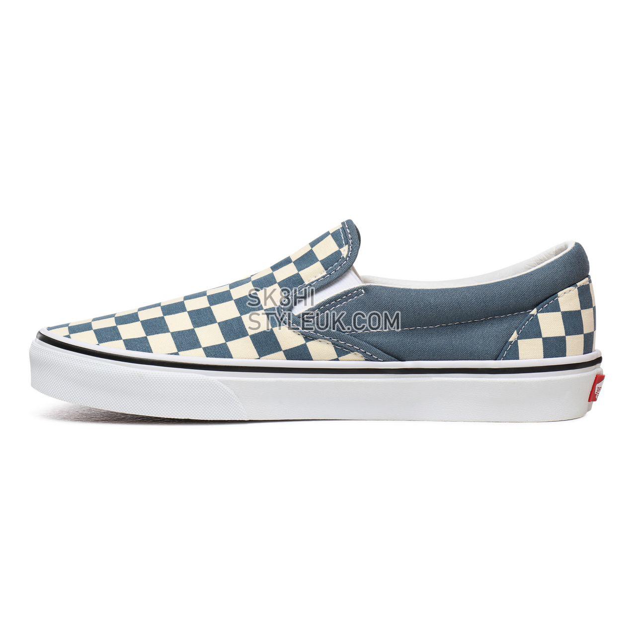 Vans Checkerboard Classic Slip-On Blue Classic Mens Womens - (Checkerboard) Blue Mirage/True White VN0A4U38WRU Shoes