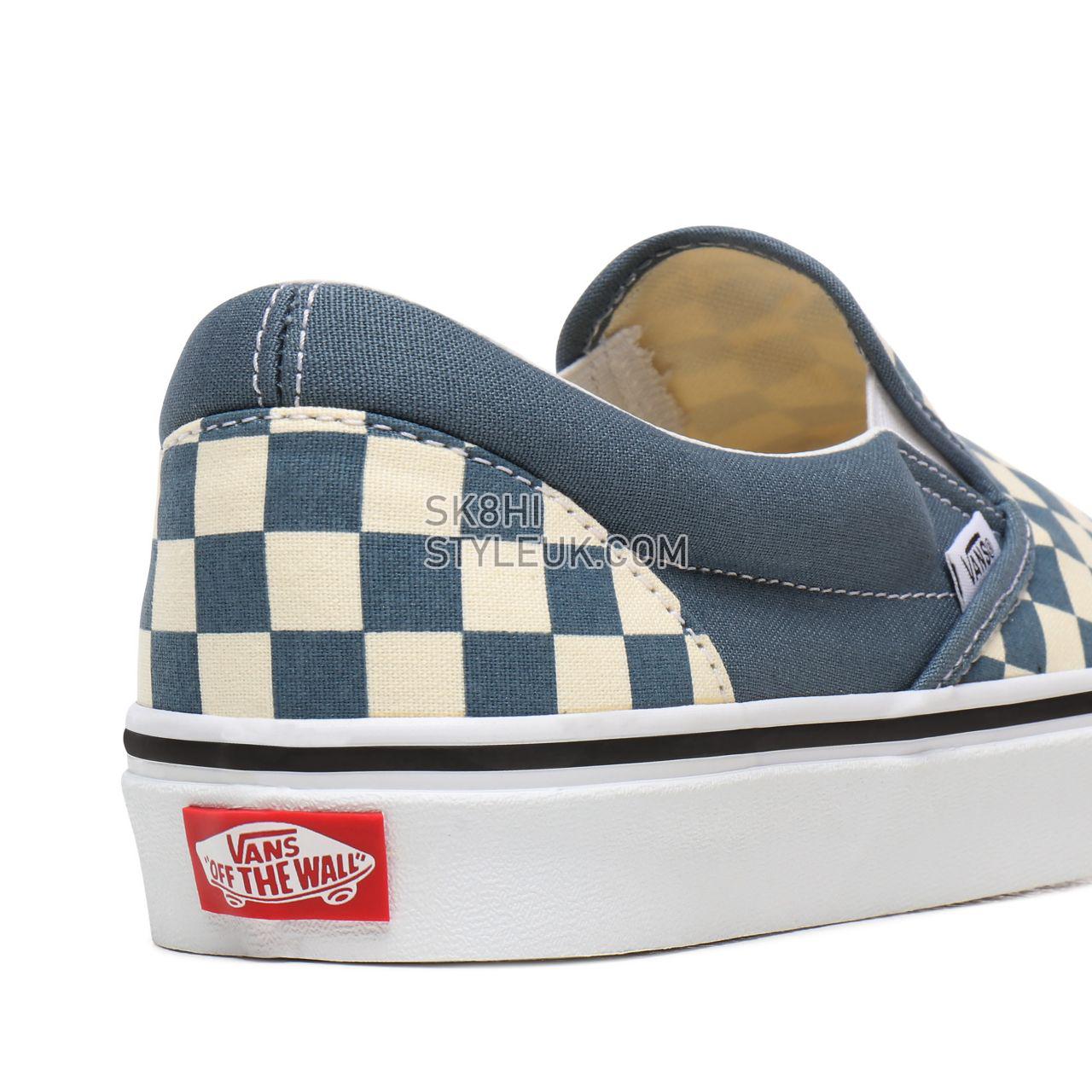 Vans Checkerboard Classic Slip-On Blue Classic Mens Womens - (Checkerboard) Blue Mirage/True White VN0A4U38WRU Shoes