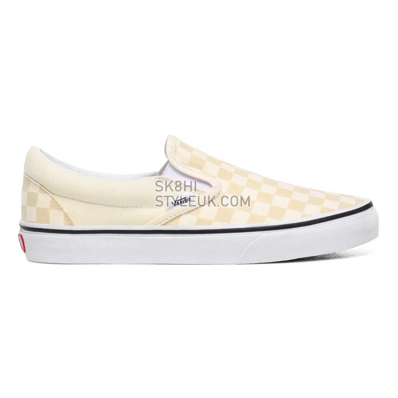 Vans Checkerboard Classic Slip-On White Classic Mens Womens - (Checkerboard) Classic White/True White VN0A4U38WRX Shoes