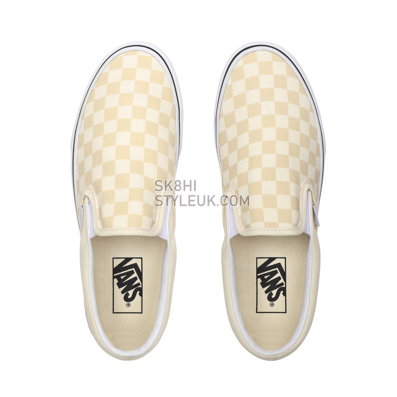 Vans Checkerboard Classic Slip-On White Classic Mens Womens - (Checkerboard) Classic White/True White VN0A4U38WRX Shoes