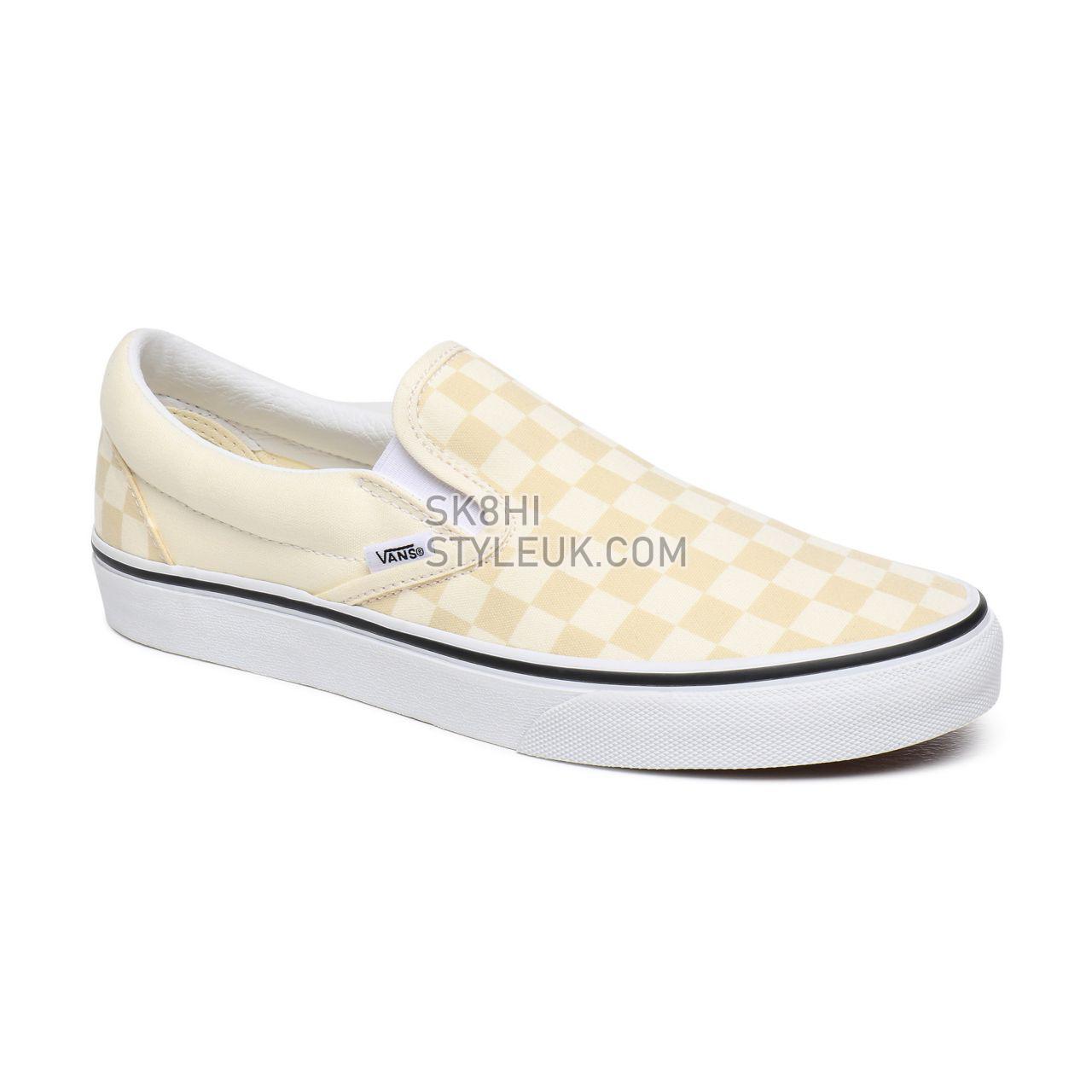 Vans Checkerboard Classic Slip-On White Classic Mens Womens - (Checkerboard) Classic White/True White VN0A4U38WRX Shoes