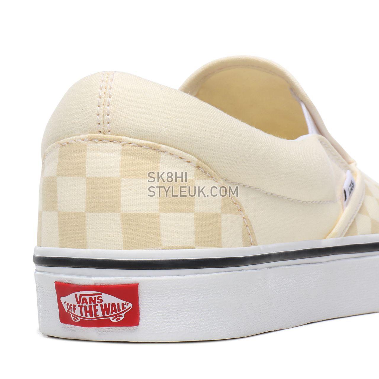 Vans Checkerboard Classic Slip-On White Classic Mens Womens - (Checkerboard) Classic White/True White VN0A4U38WRX Shoes