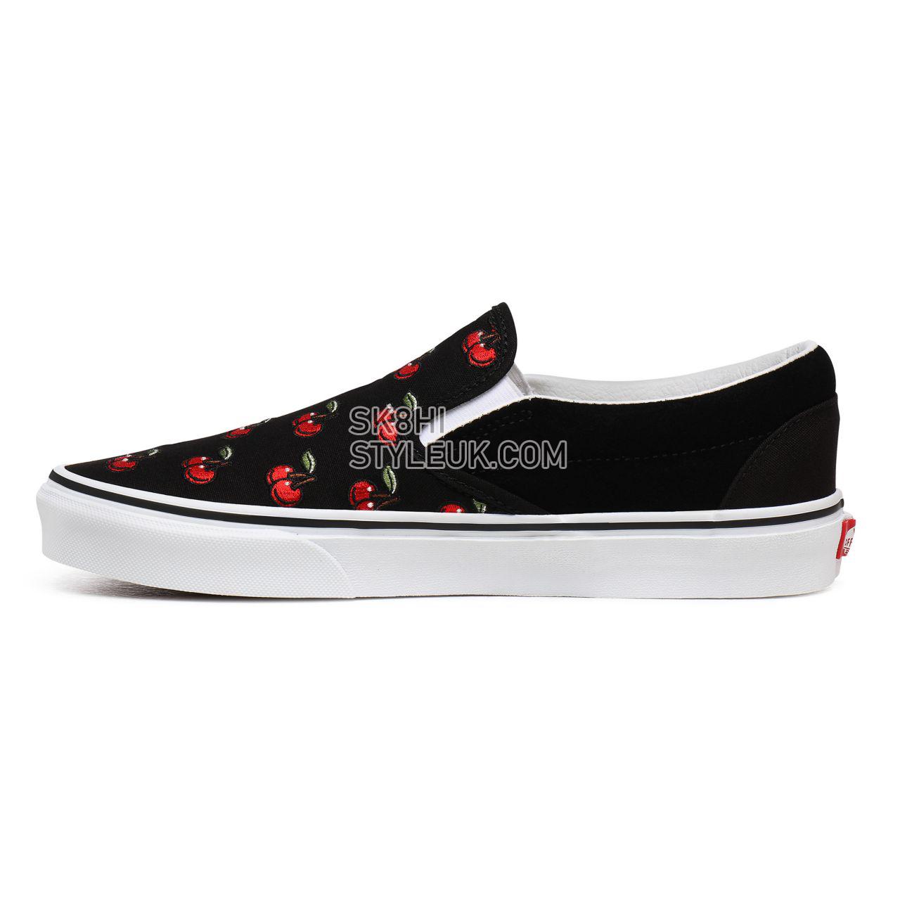 Vans Cherries Classic Slip-On Black Classic Mens Womens - (Cherries) Black VN0A4U38L6M Shoes