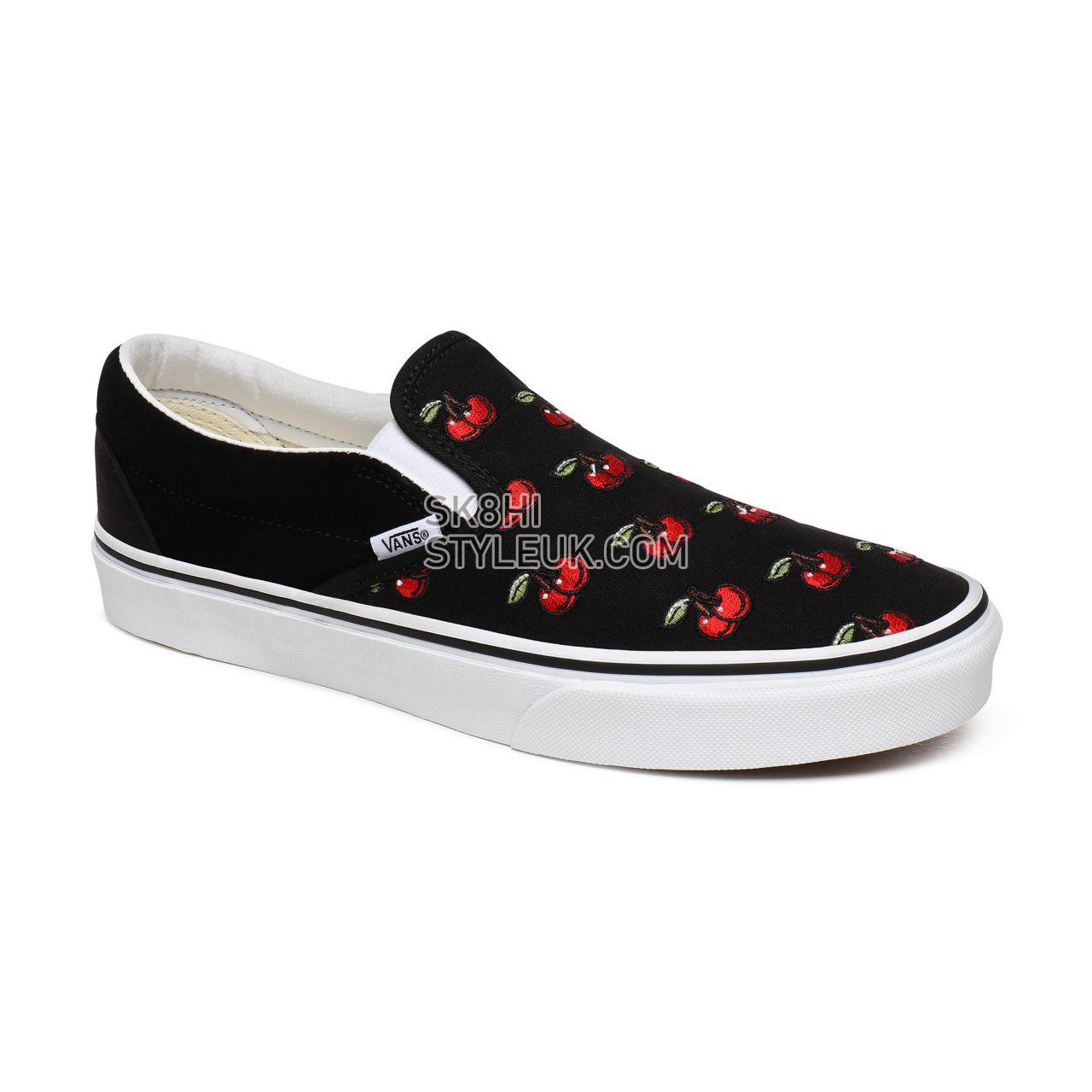 Vans Cherries Classic Slip-On Black Classic Mens Womens - (Cherries) Black VN0A4U38L6M Shoes