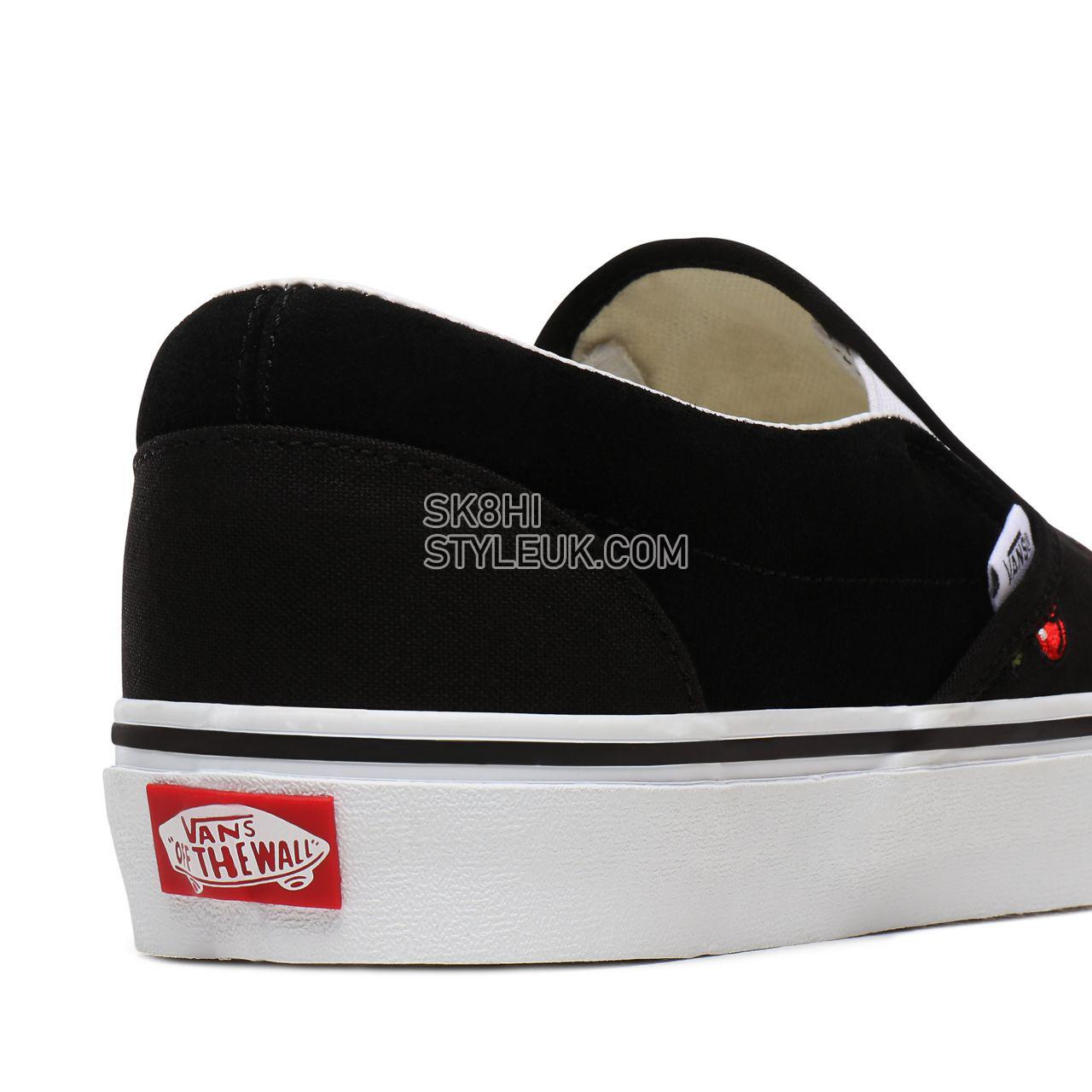 Vans Cherries Classic Slip-On Black Classic Mens Womens - (Cherries) Black VN0A4U38L6M Shoes