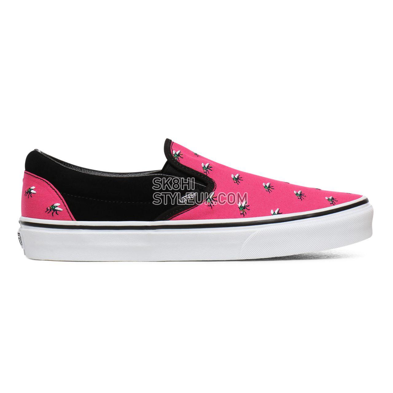 Vans Trap Fly Classic Slip-On Pink Classic Mens Womens - (Trap Fly) Fuchsia Purple/True White VN0A4U38WVJ Shoes