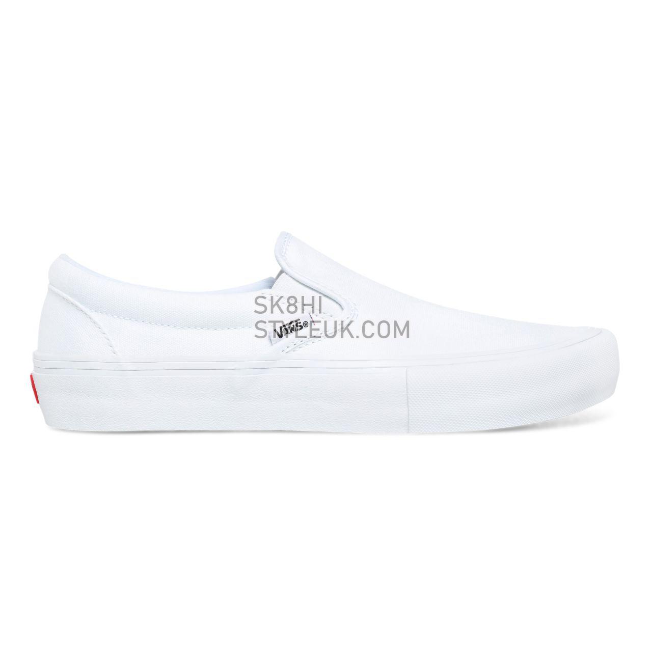 Vans Slip-On Pro White Classic Mens Womens - White/White VN0A347VWWW Shoes