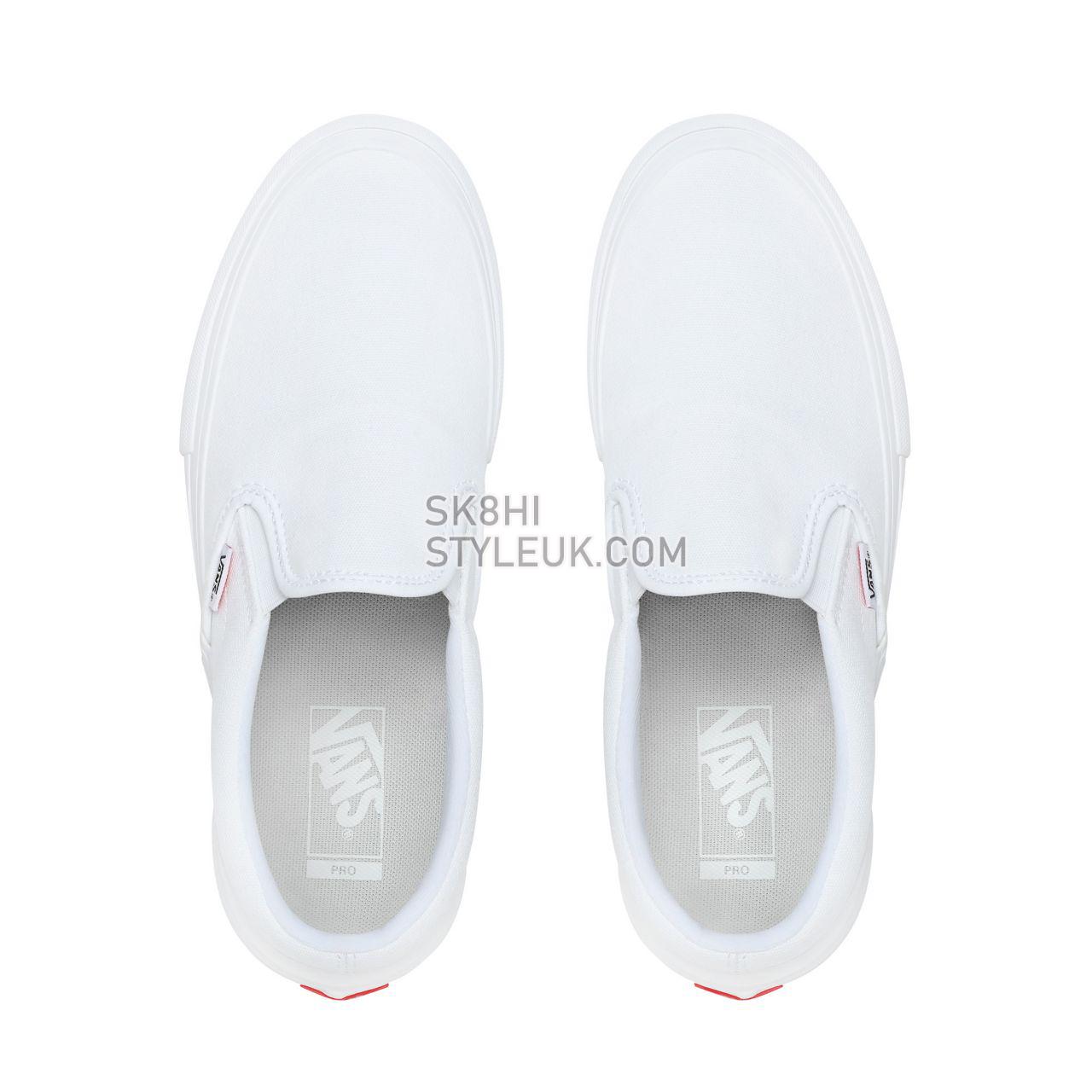 Vans Slip-On Pro White Classic Mens Womens - White/White VN0A347VWWW Shoes