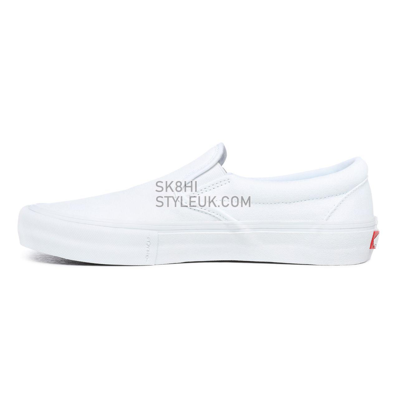 Vans Slip-On Pro White Classic Mens Womens - White/White VN0A347VWWW Shoes