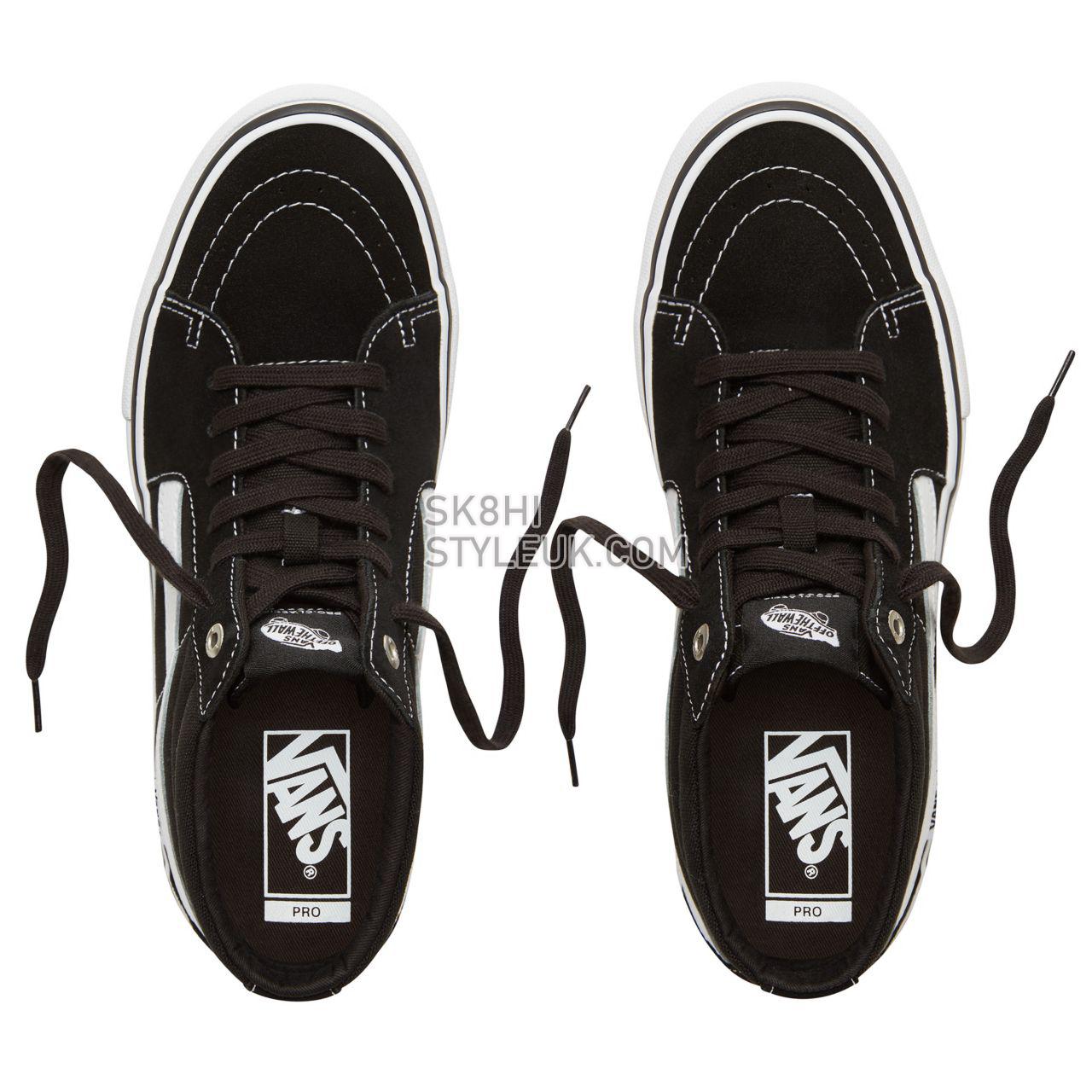 Vans Sk8-Mid Pro Black Classic Mens Womens - Black/White VN0A347UY28 Shoes