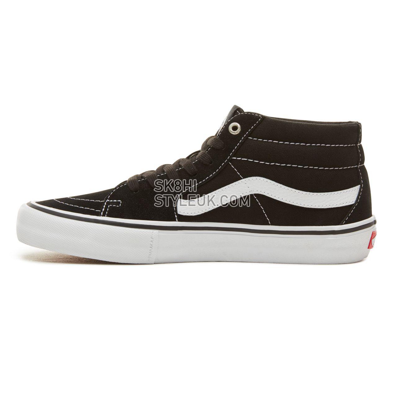 Vans Sk8-Mid Pro Black Classic Mens Womens - Black/White VN0A347UY28 Shoes