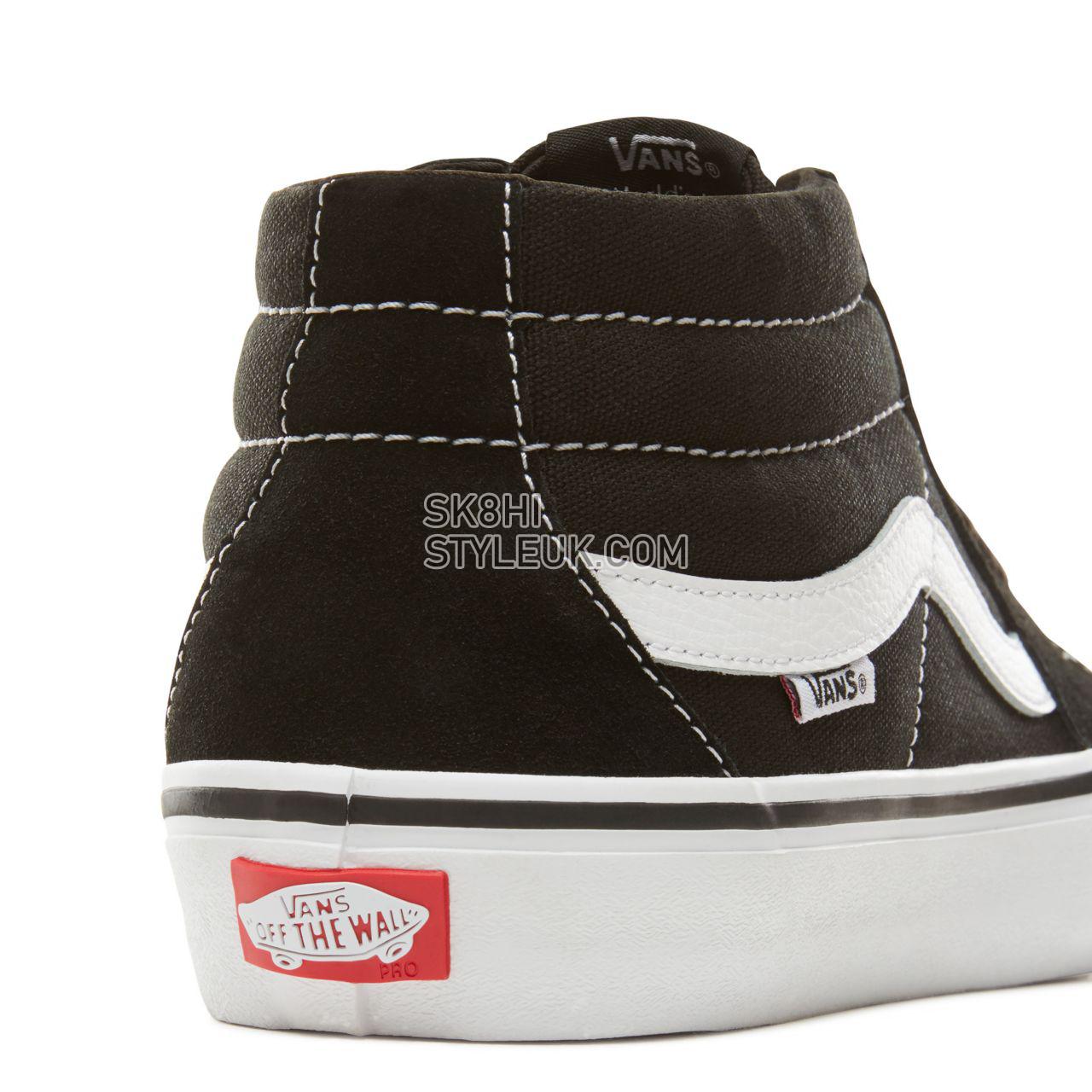 Vans Sk8-Mid Pro Black Classic Mens Womens - Black/White VN0A347UY28 Shoes