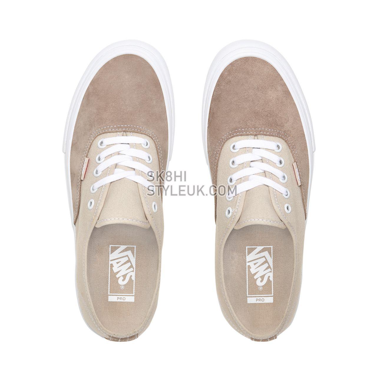 Vans Authentic Pro Beige Classic Mens Womens - Rainy Day/White VN0A3479W5K Shoes