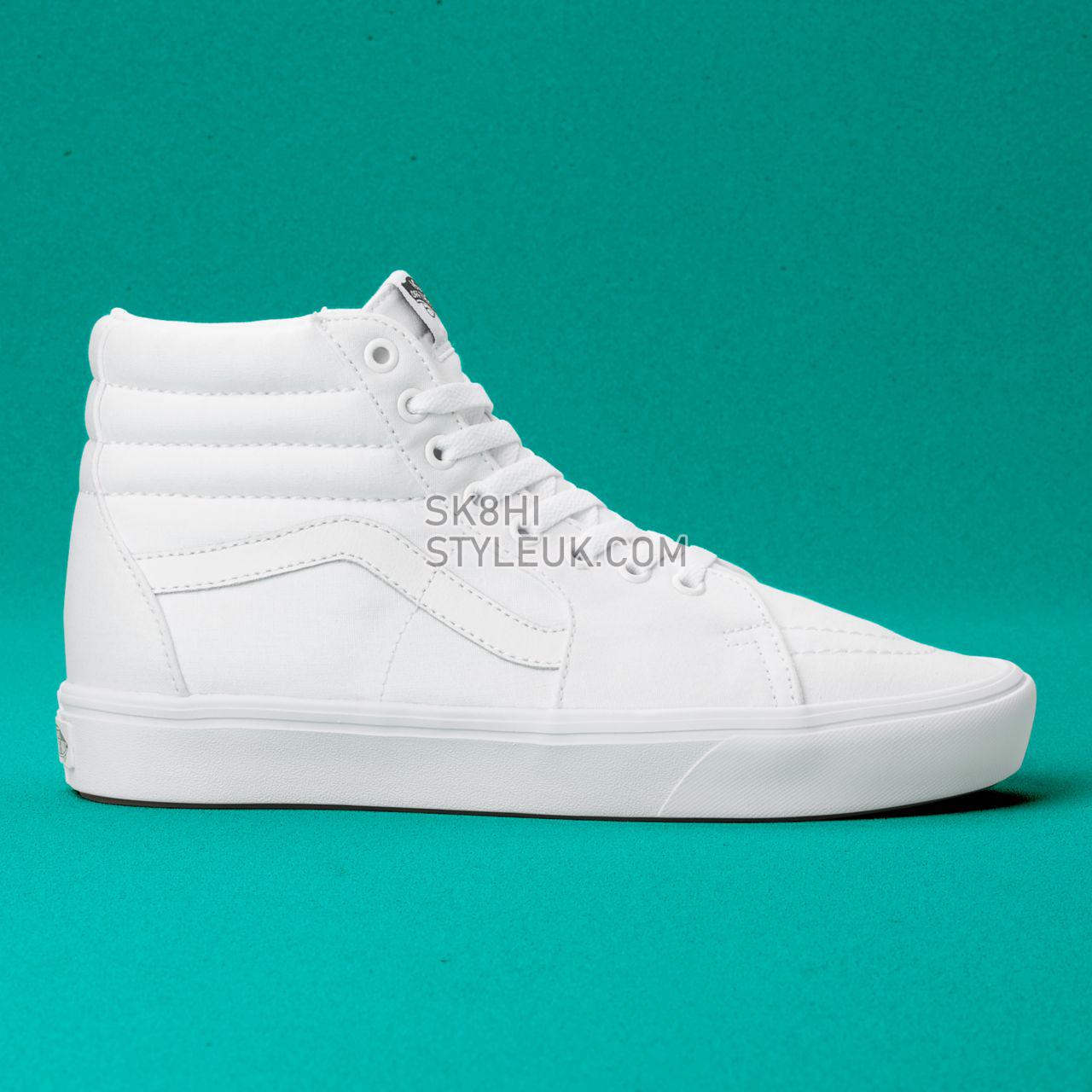 Vans Classic Comfycush Sk8-Hi White Classic Mens Womens - (Classic) True White VN0A3WMBVNG Shoes