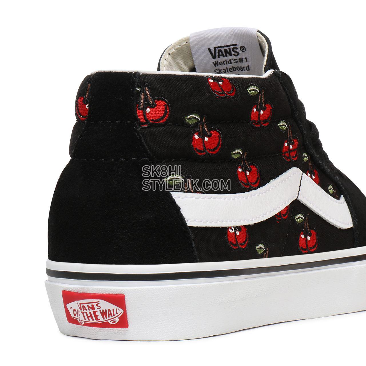 Vans Cherries Sk8-Mid Black Classic Mens Womens - (Cherries) Black VN0A3WM3L6M Shoes