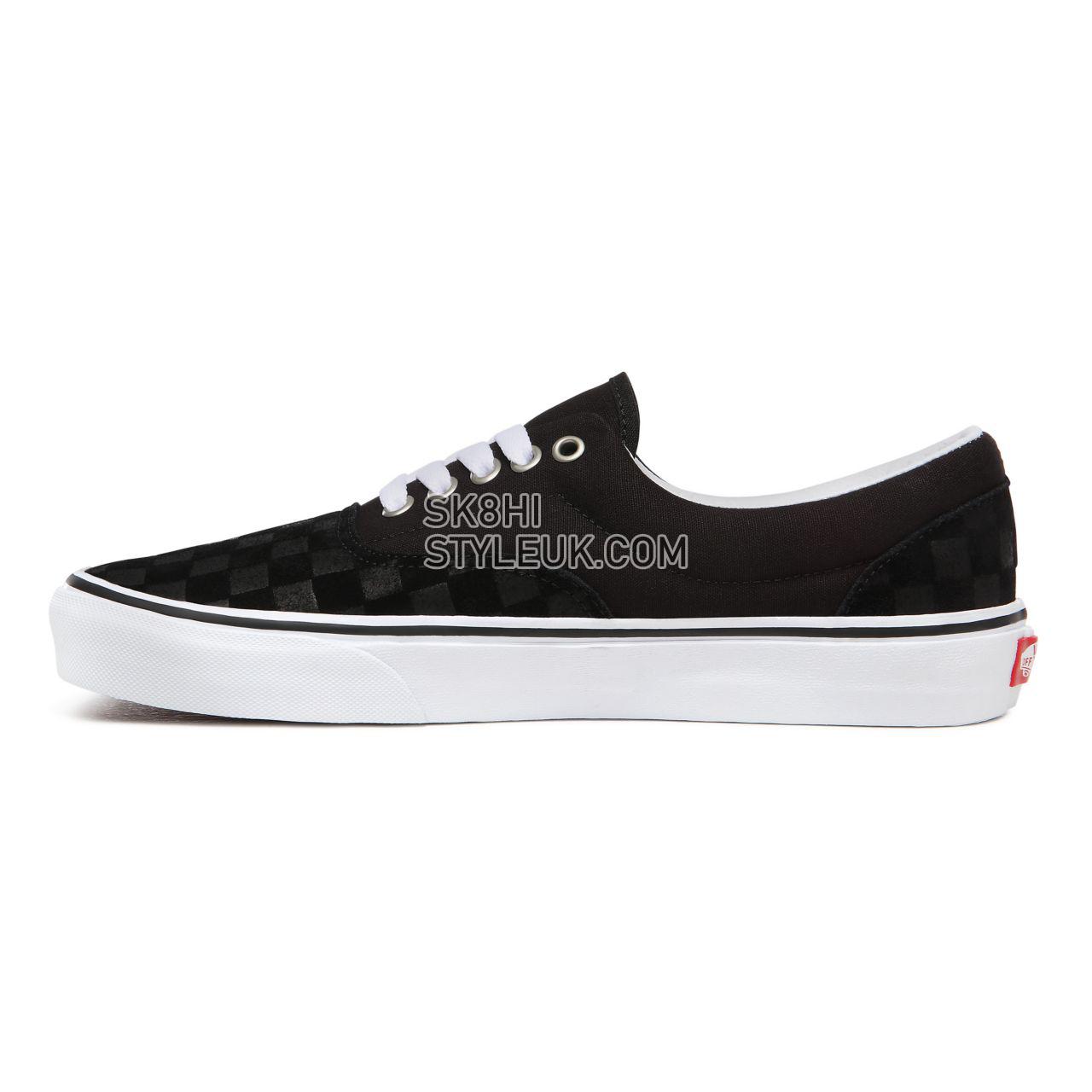 Vans Deboss Checkerboard Era Black Classic Mens Womens - (Deboss Checkerboard) Black/True White VN0A4U39WYU Shoes