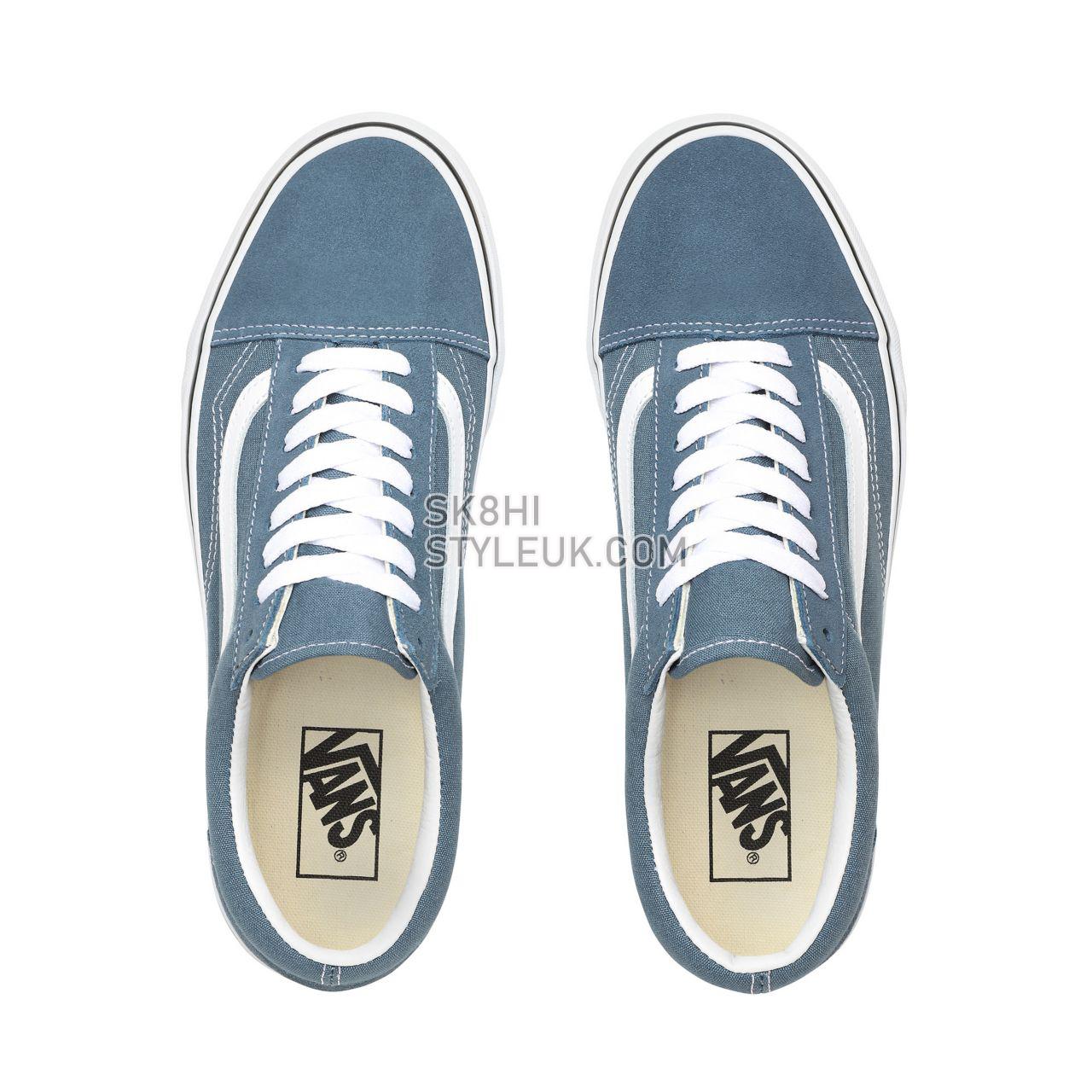 Vans Old Skool Blue Classic Mens Womens - Blue Mirage/True White VN0A4U3BX17 Shoes