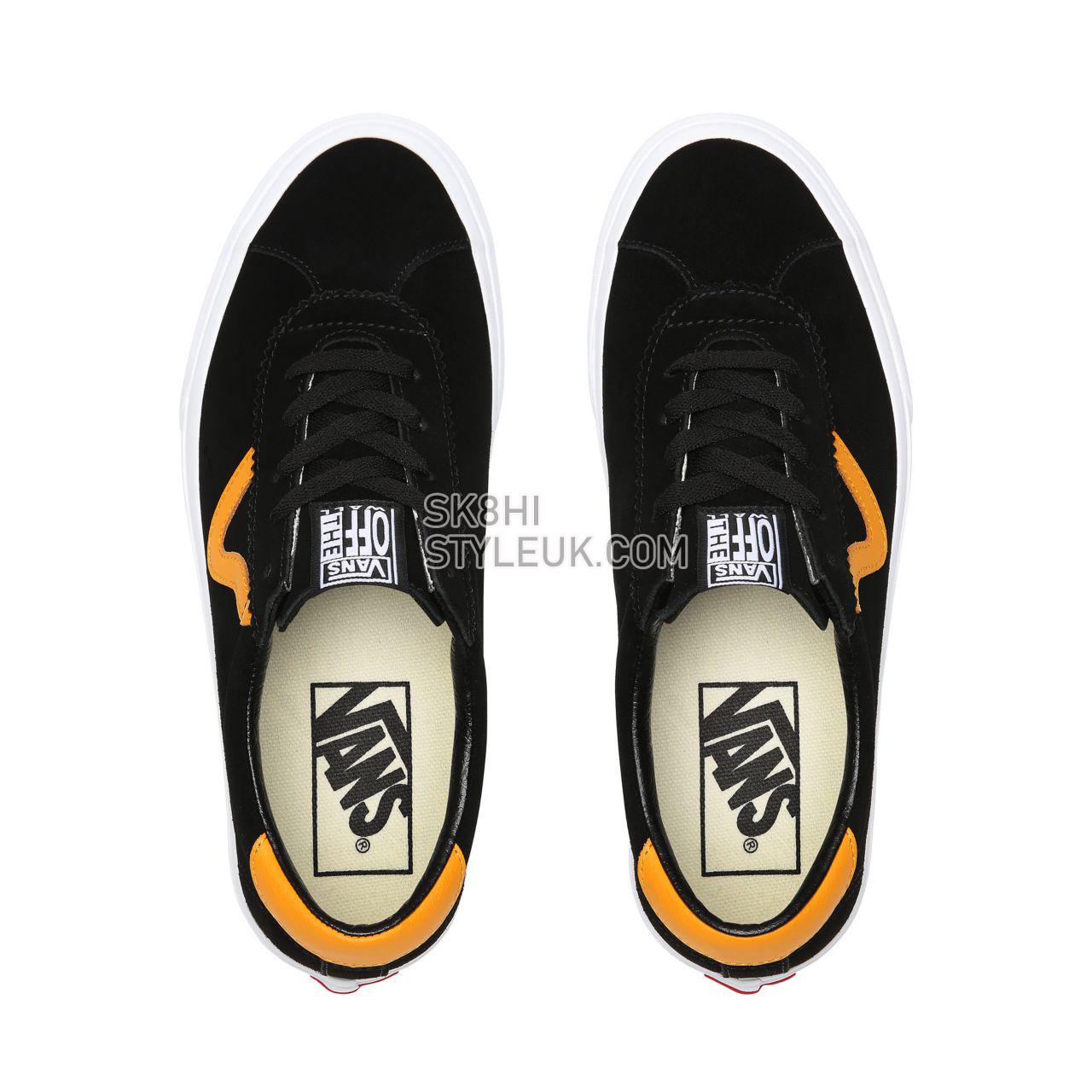 Vans Sport Black Classic Mens Womens - Black/Cadmium Yellow VN0A4BU6XW2 Shoes