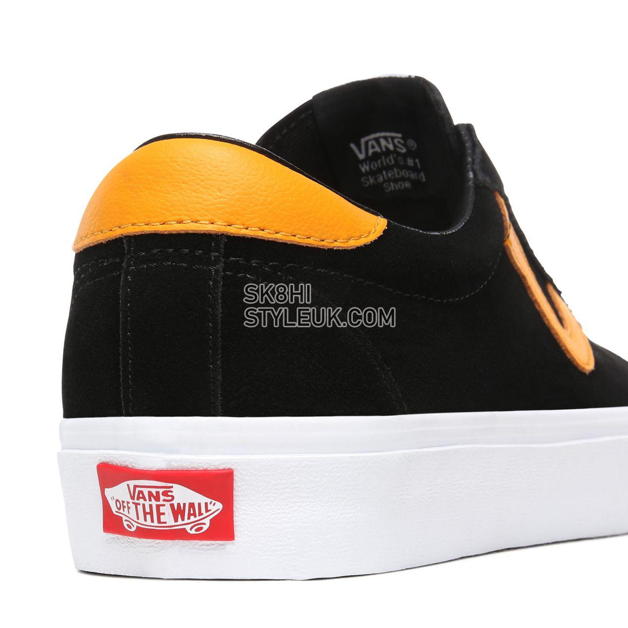 Vans Sport Black Classic Mens Womens - Black/Cadmium Yellow VN0A4BU6XW2 Shoes