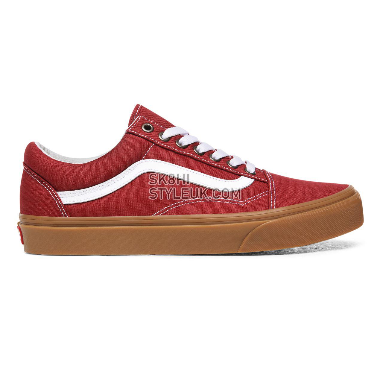 Vans Gum Old Skool Red Classic Mens Womens - (Gum) Rosewood/True White VN0A4U3BWZ0 Shoes