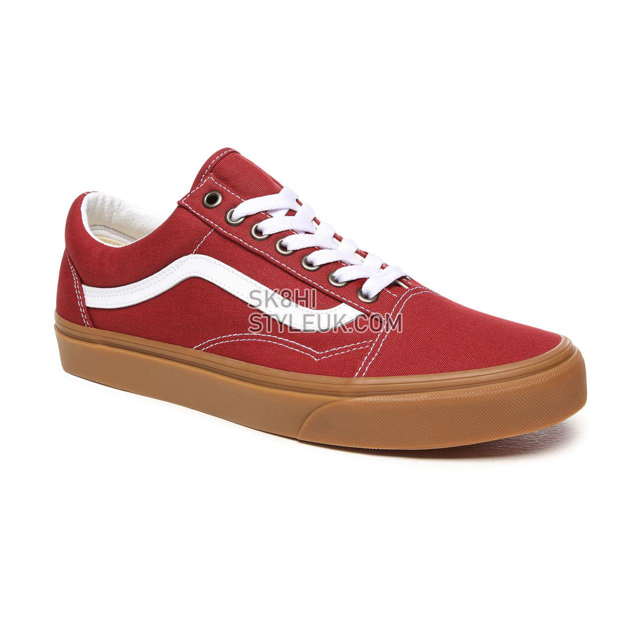 Vans Gum Old Skool Red Classic Mens Womens - (Gum) Rosewood/True White VN0A4U3BWZ0 Shoes