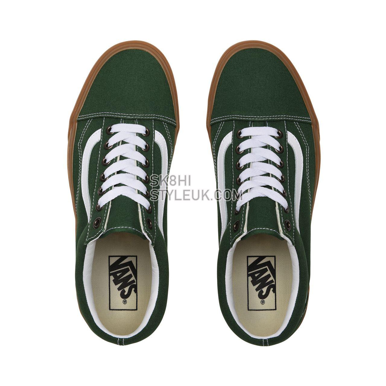 Vans Gum Old Skool Green Classic Mens Womens - (Gum) Greener Pastures/True White VN0A4U3BWYY Shoes