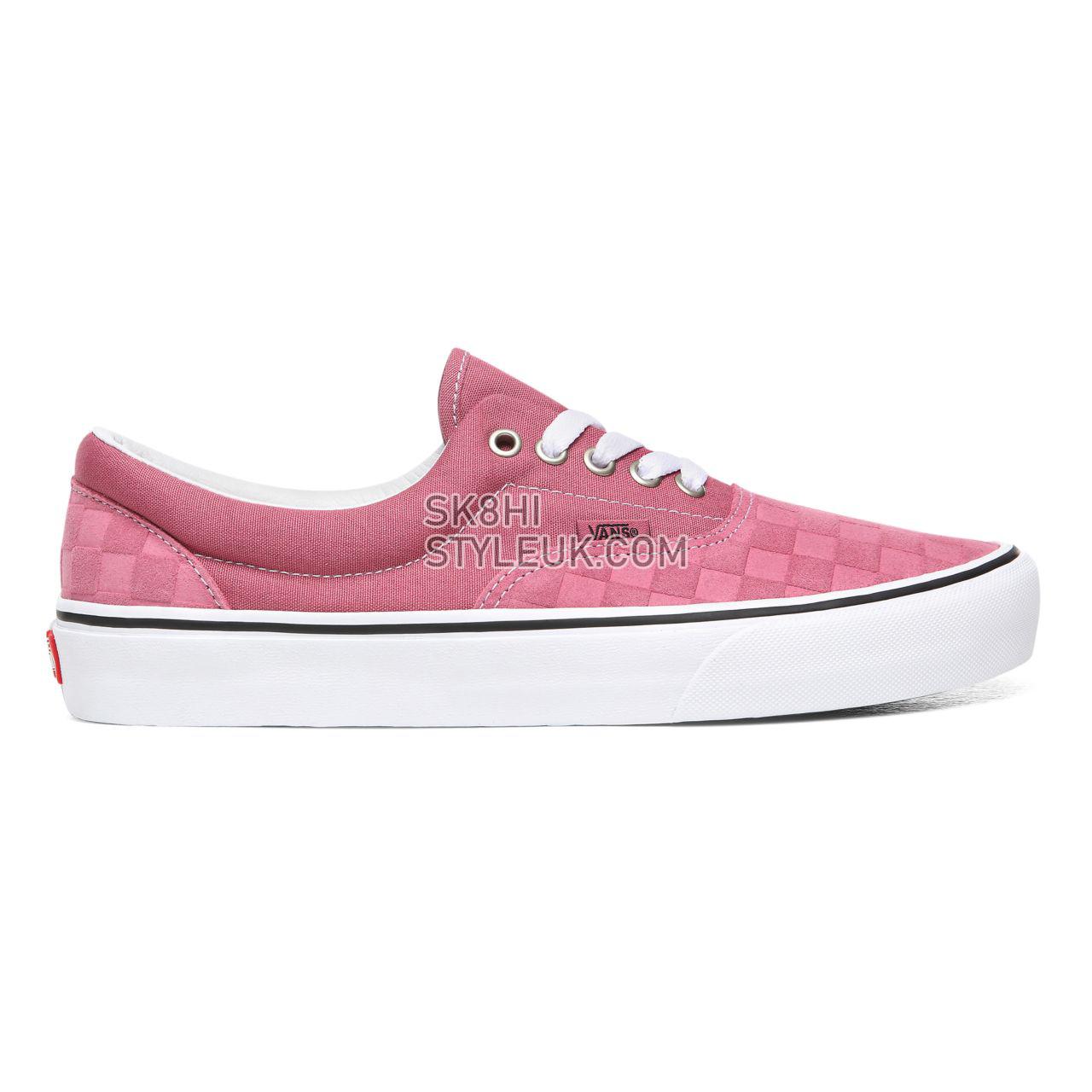 Vans Deboss Checkerboard Era Pink Classic Mens Womens - (Deboss Checkerboard) Heather Rose/True White VN0A4U39WYV Shoes