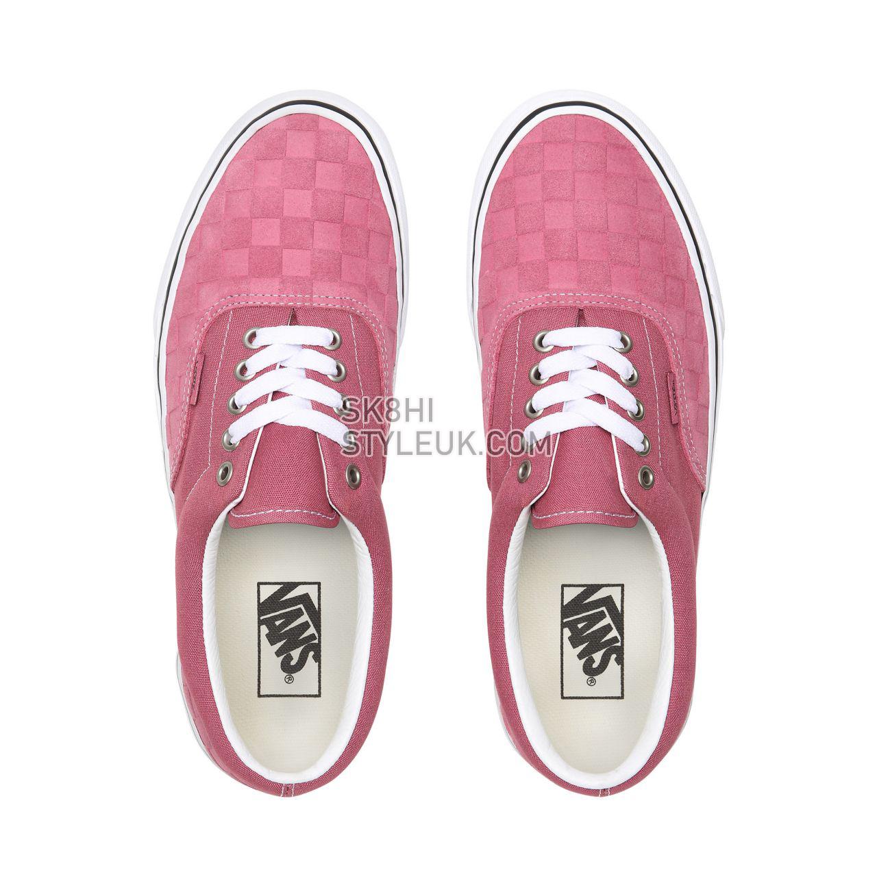 Vans Deboss Checkerboard Era Pink Classic Mens Womens - (Deboss Checkerboard) Heather Rose/True White VN0A4U39WYV Shoes