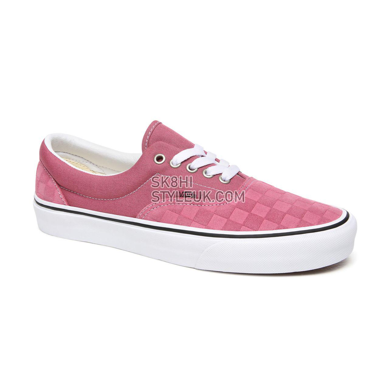 Vans Deboss Checkerboard Era Pink Classic Mens Womens - (Deboss Checkerboard) Heather Rose/True White VN0A4U39WYV Shoes