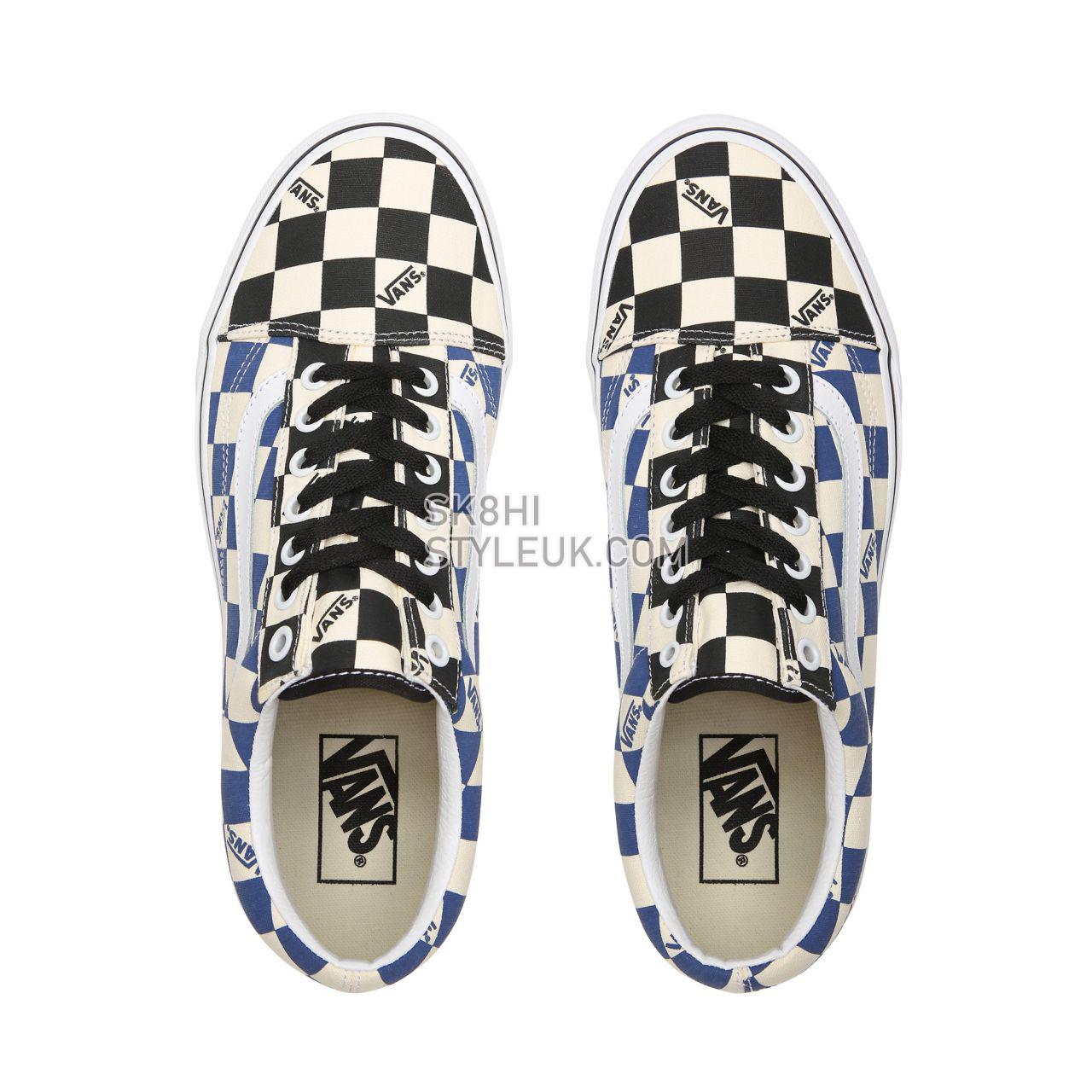 Vans Big Check Old Skool Blue Classic Mens Womens - (Big Check) Black/Navy VN0A4U3BWRT Shoes