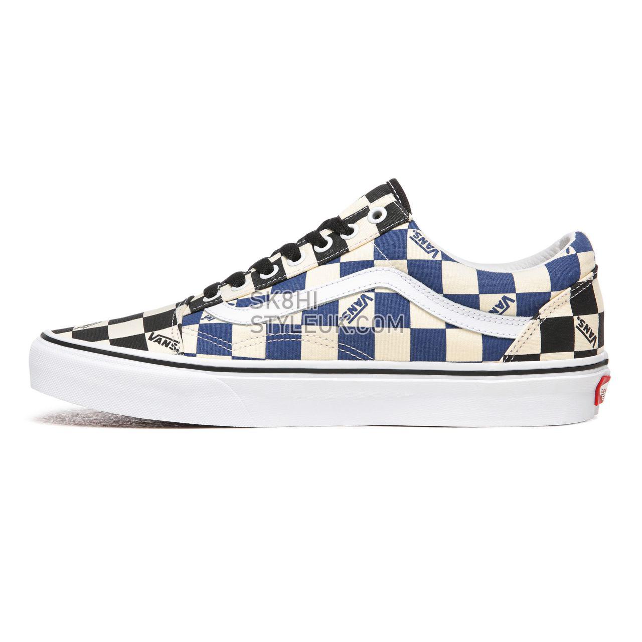 Vans Big Check Old Skool Blue Classic Mens Womens - (Big Check) Black/Navy VN0A4U3BWRT Shoes