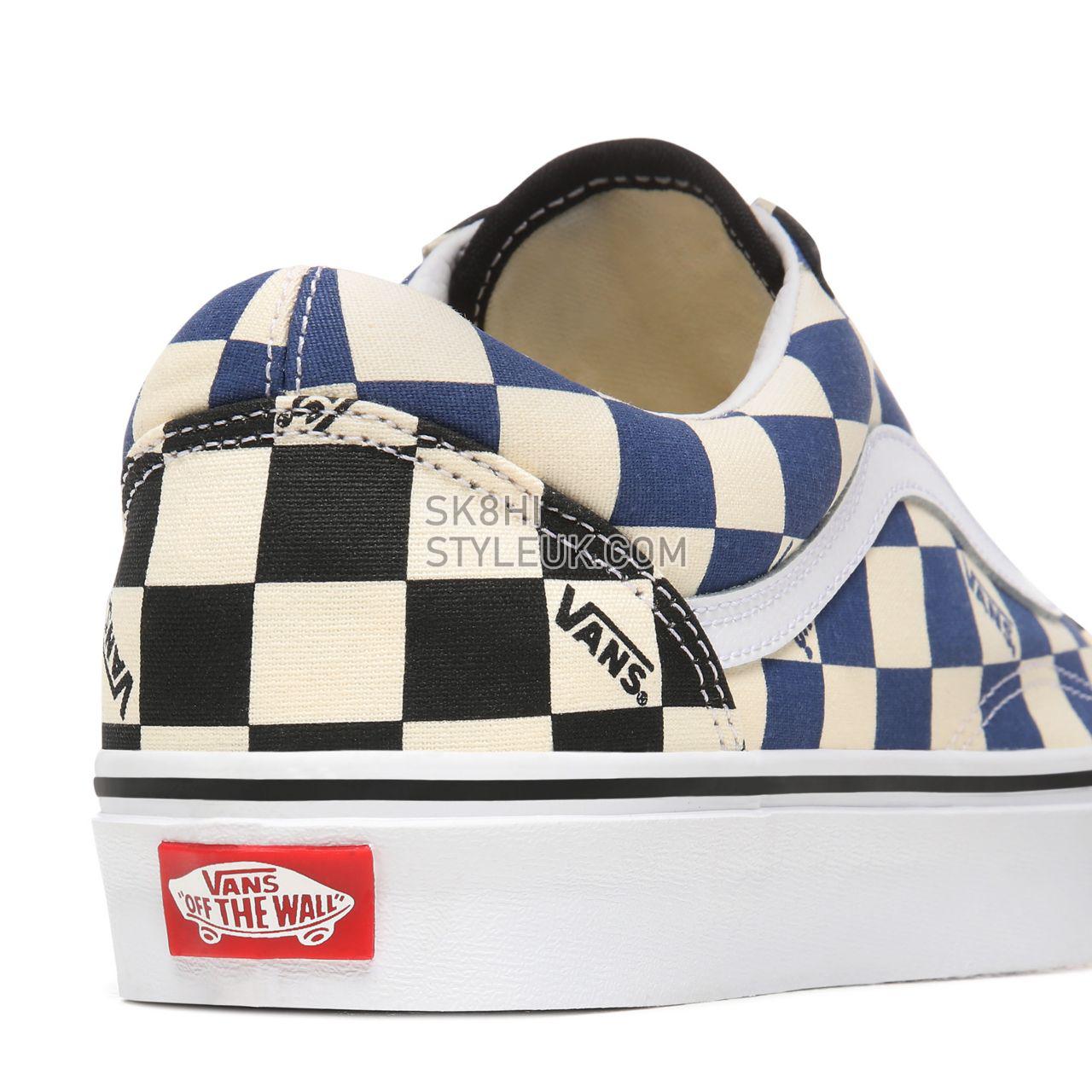 Vans Big Check Old Skool Blue Classic Mens Womens - (Big Check) Black/Navy VN0A4U3BWRT Shoes