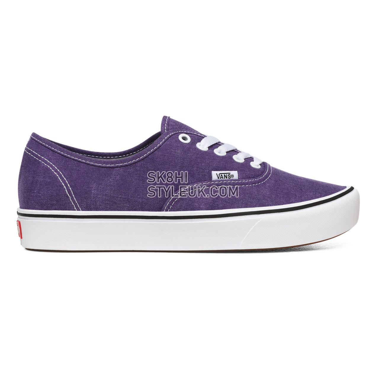 Vans Washed Canvas ComfyCush Authentic Purple Classic Mens Womens - (Washed Canvas) Heliotrope VN0A3WM7WWE Shoes