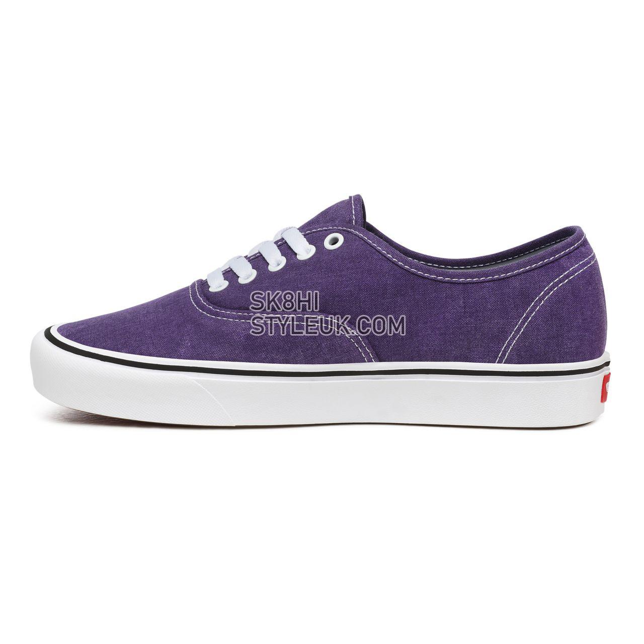 Vans Washed Canvas ComfyCush Authentic Purple Classic Mens Womens - (Washed Canvas) Heliotrope VN0A3WM7WWE Shoes