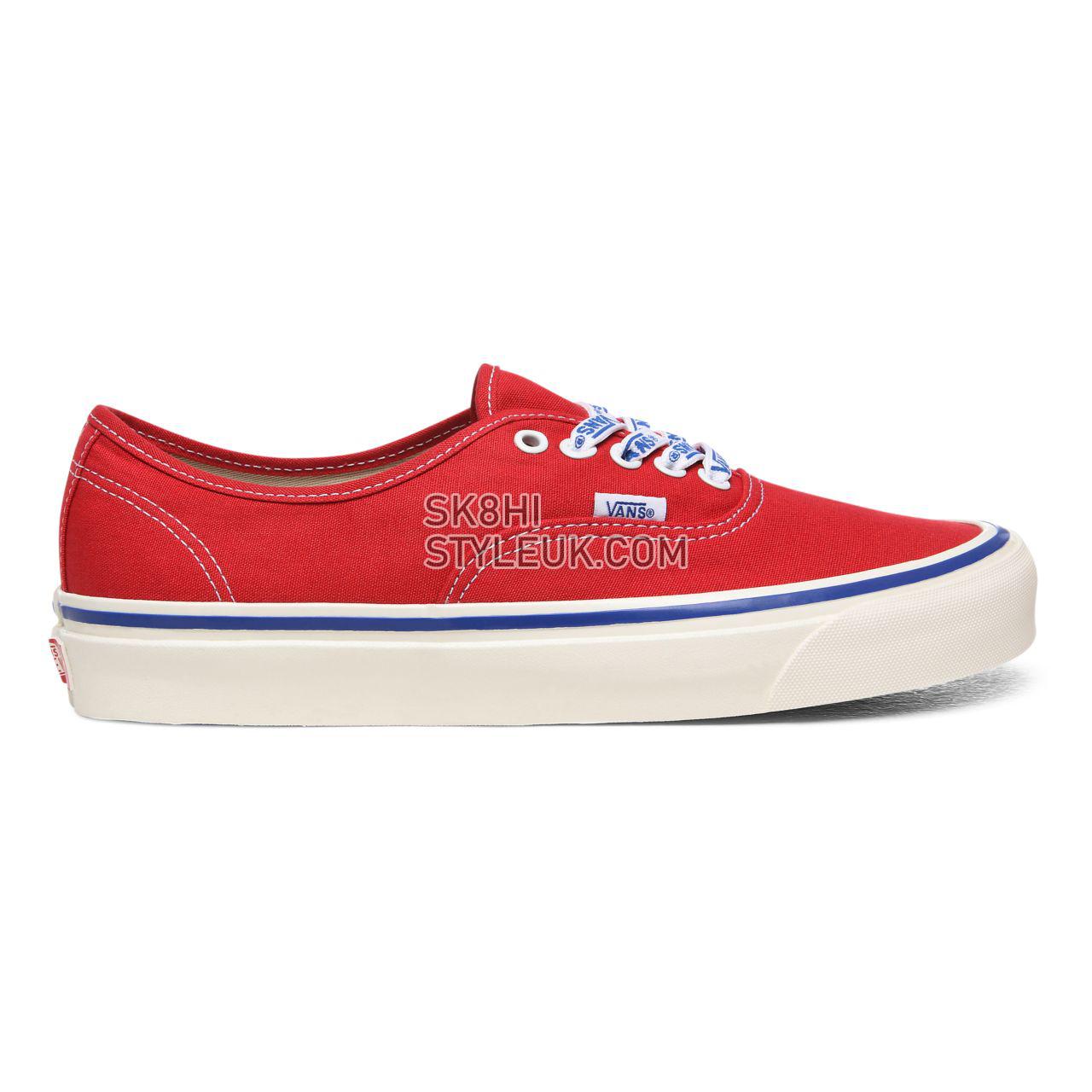 Vans Anaheim Factory Authentic 44 DX Red Classic Mens Womens - (Anaheim Factory) Og Red/Og Vans Lace VN0A38ENWO8 Shoes