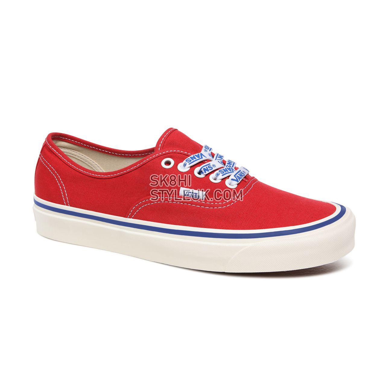 Vans Anaheim Factory Authentic 44 DX Red Classic Mens Womens - (Anaheim Factory) Og Red/Og Vans Lace VN0A38ENWO8 Shoes