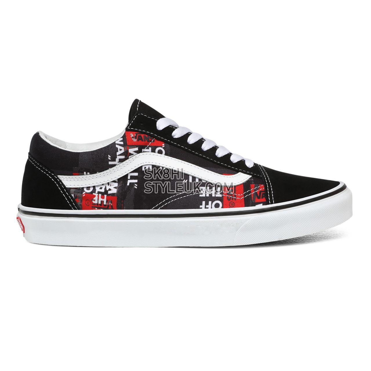 Vans Packing Tape Old Skool Black Classic Mens Womens - (Packing Tape) Black/Red/True White VN0A4U3BWZ4 Shoes