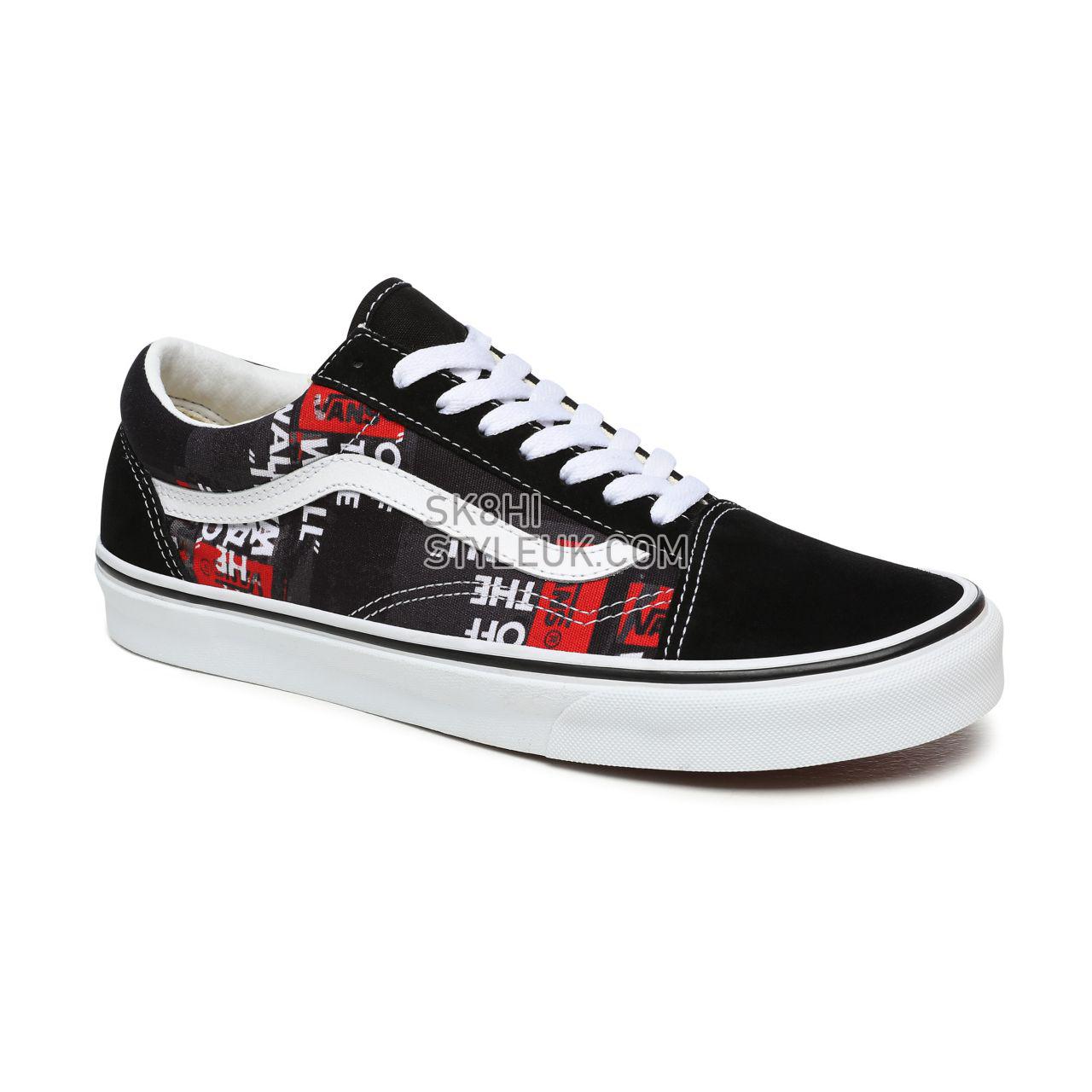 Vans Packing Tape Old Skool Black Classic Mens Womens - (Packing Tape) Black/Red/True White VN0A4U3BWZ4 Shoes