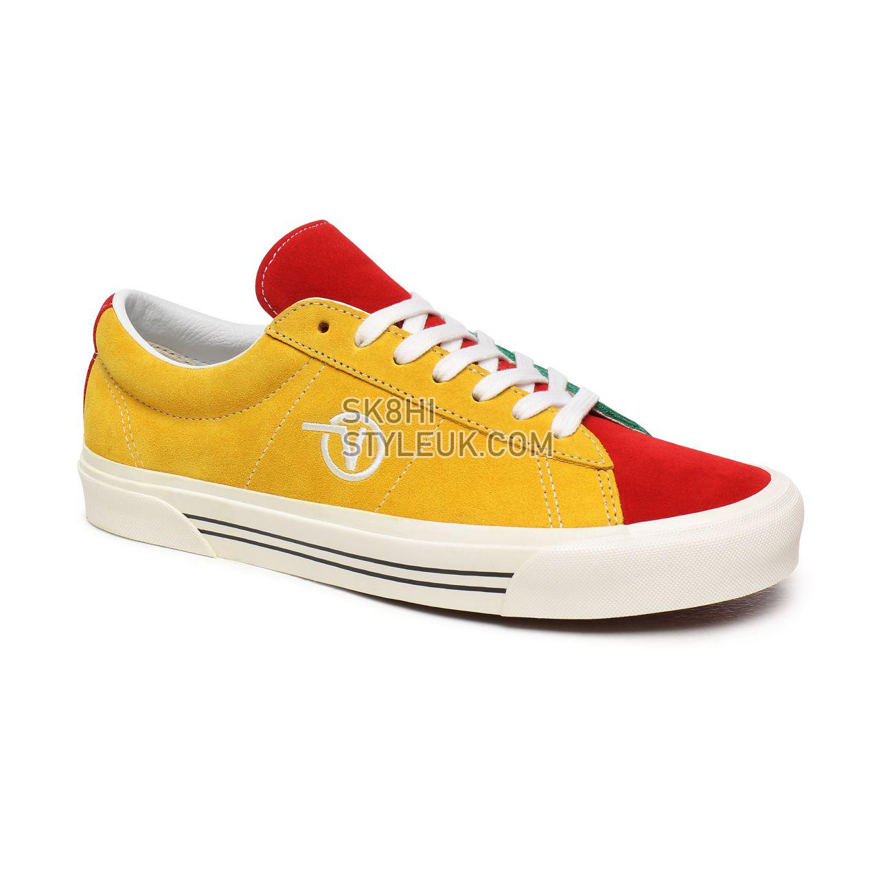 Vans Anaheim Factory Sid DX Yellow Classic Mens Womens - (Anaheim Factory) Og Yellow/Og Red/Og Emerald VN0A4BTXXIE Shoes