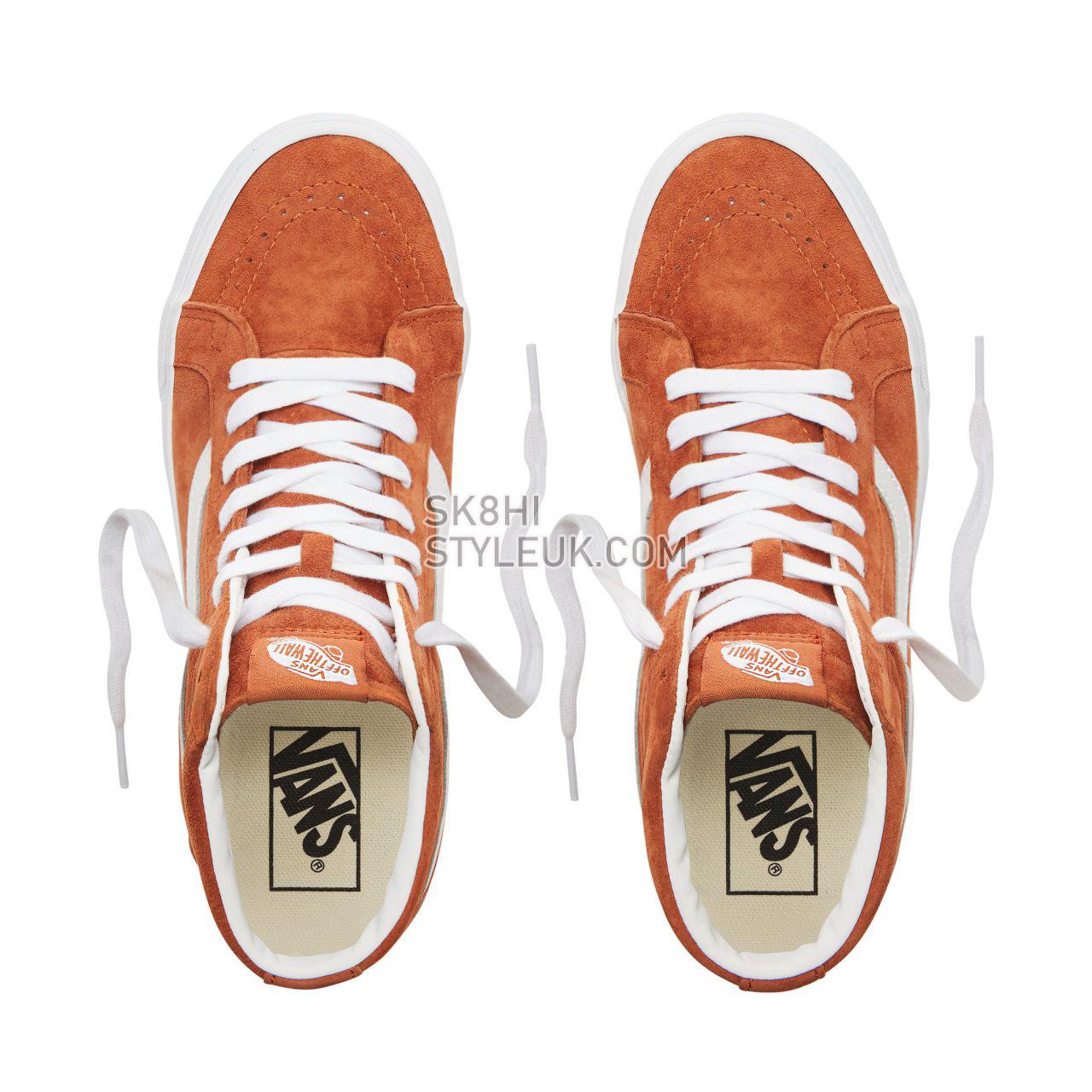 Vans Suede Sk8-Hi Reissue Classic Mens Womens - (Pig Suede) Leather Brown/True White VA2XSBU5K Shoes